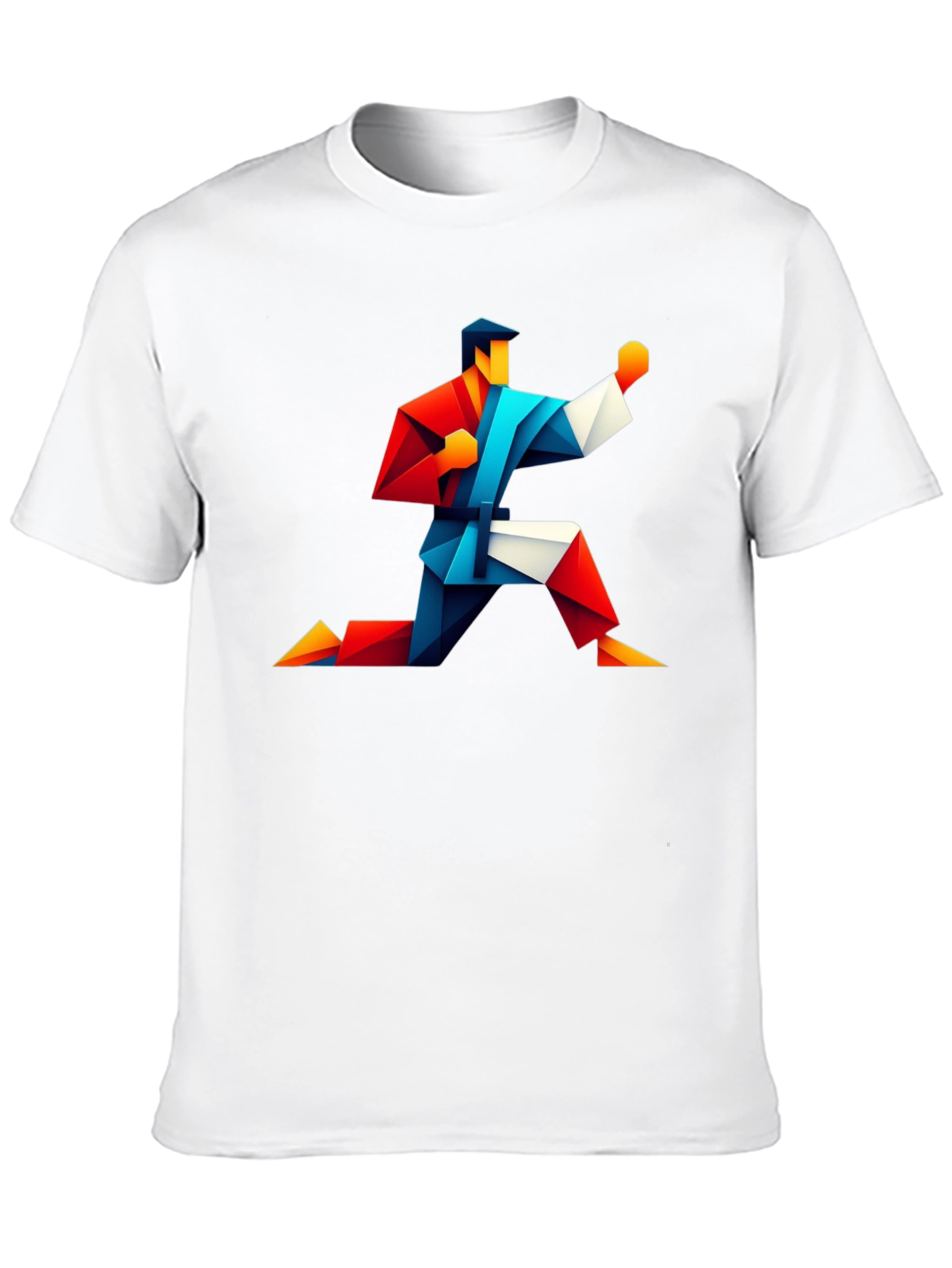 Geometric Karate Graphic Tee - Black