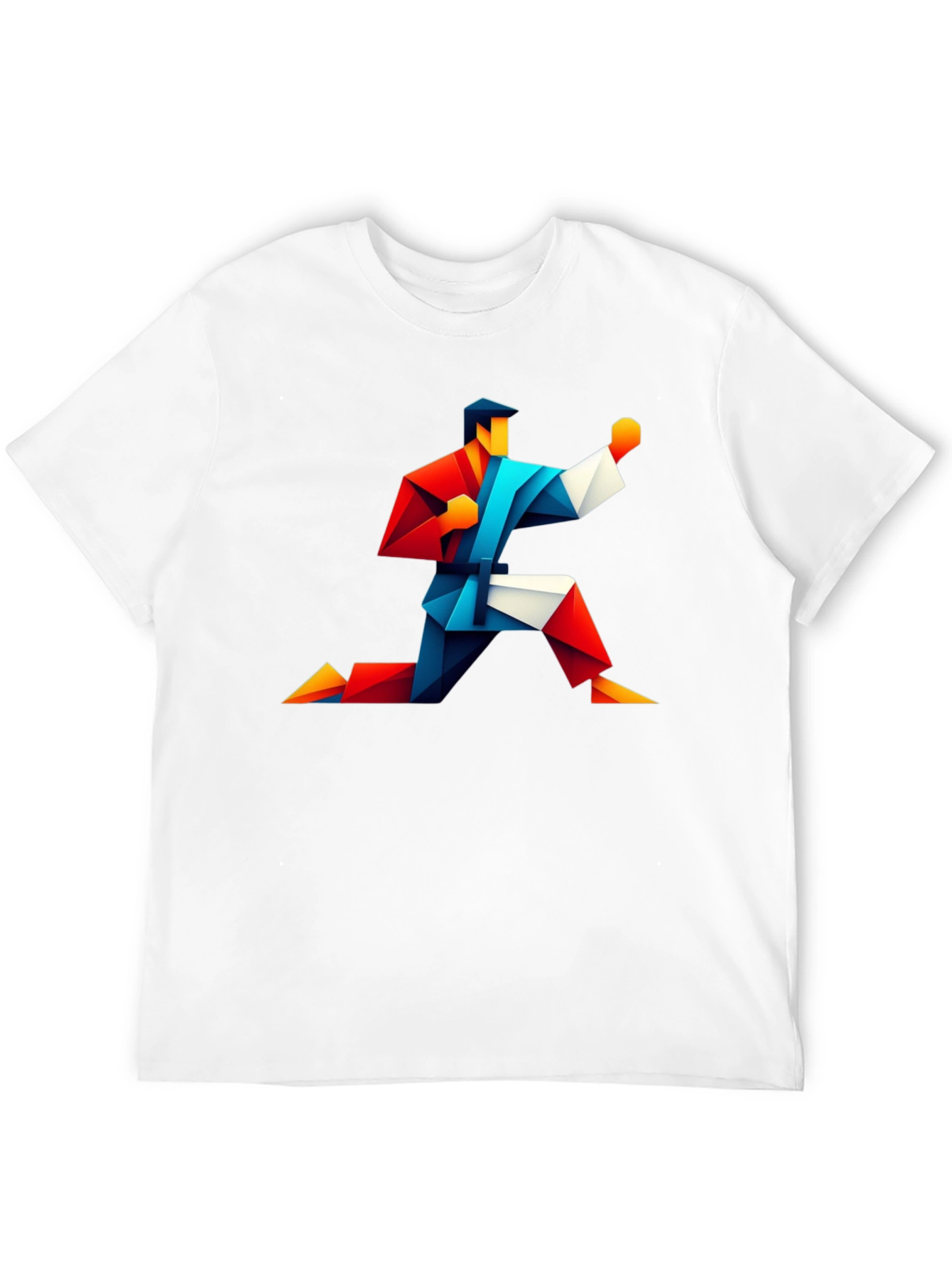 Geometric Karate Graphic Tee - Black