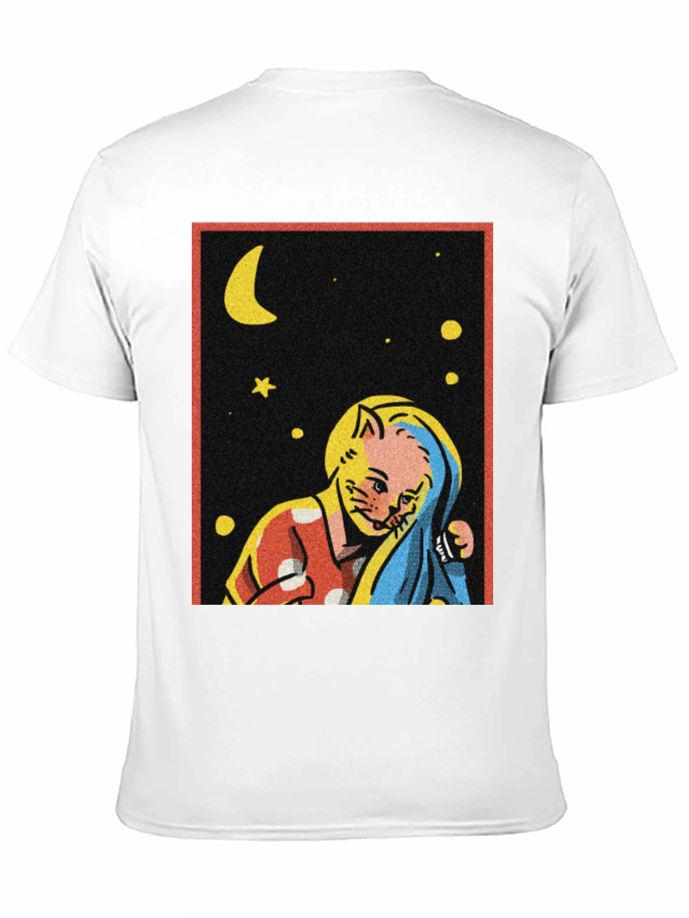 Retro Cat Moon Star T-Shirt
