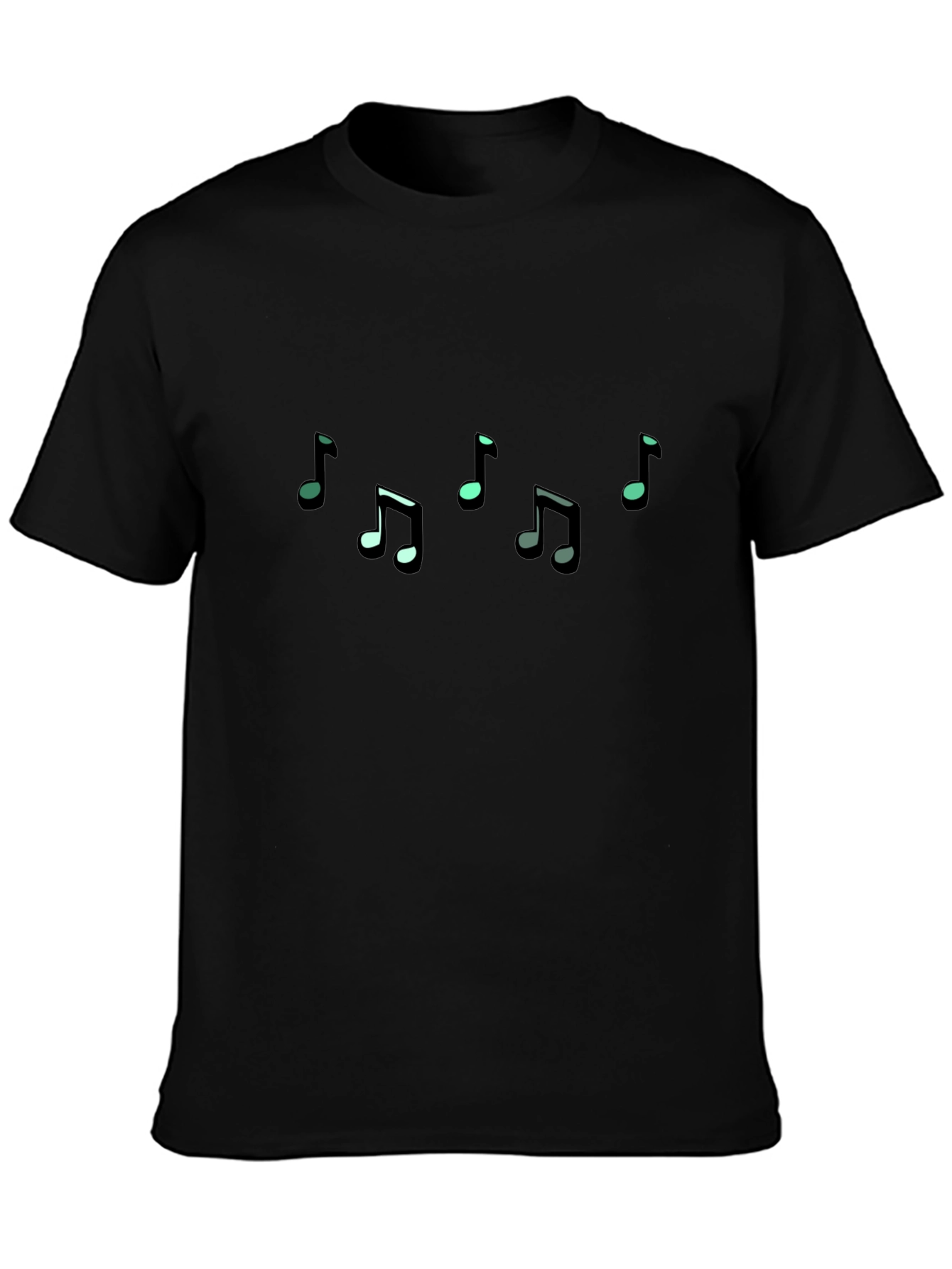 Musical Notes Black T-Shirt