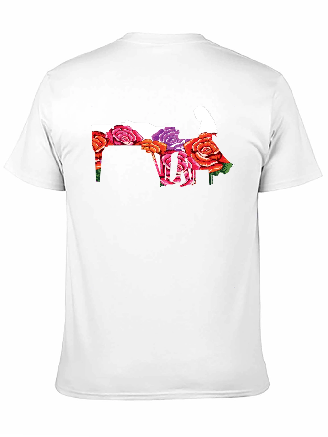 Floral Piano Player Graphic T-Shirt