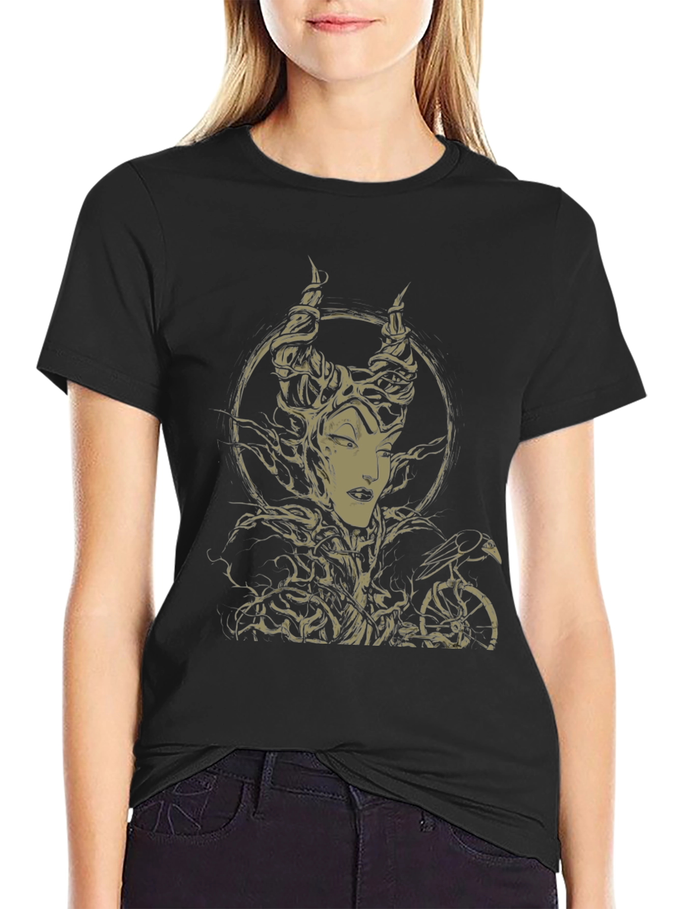 Maleficent Graphic T-Shirt - Black Cotton Tee