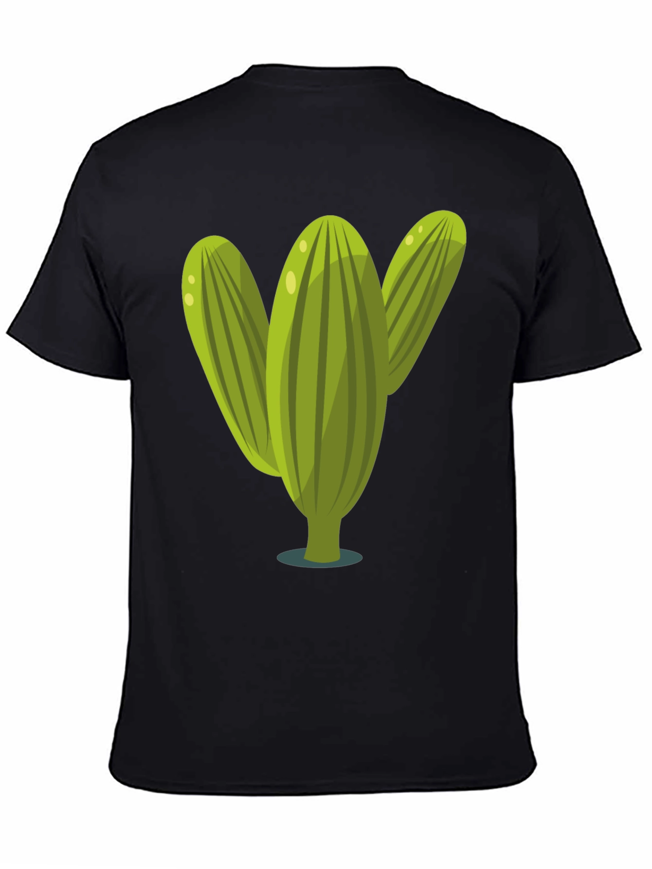 Cactus Graphic Tee - Black Cotton T-Shirt
