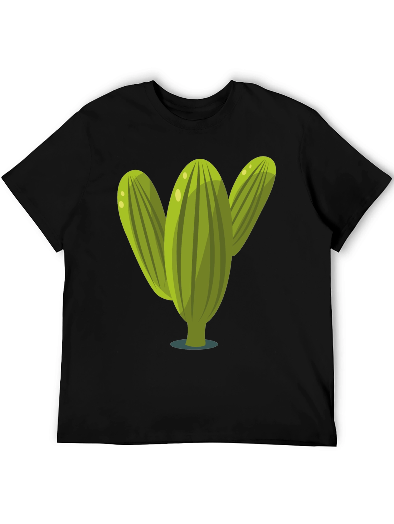 Cactus Graphic Tee - Black Cotton T-Shirt