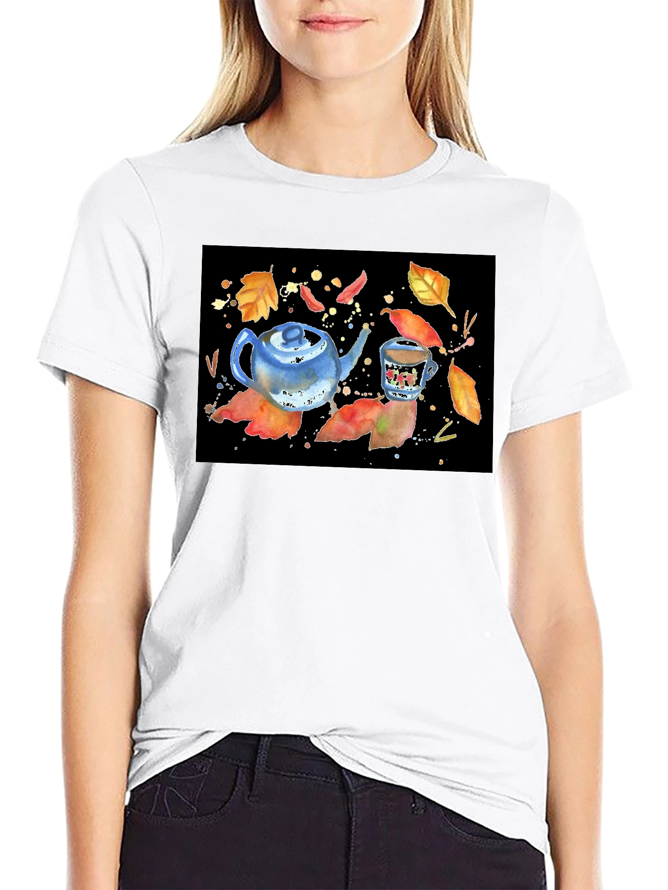 Autumn Tea Party T-Shirt - Cozy & Stylish Design