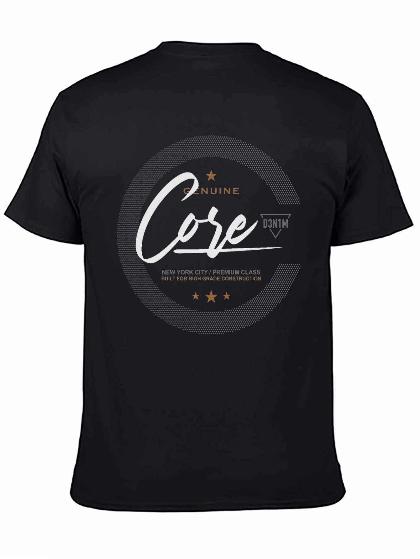 Genuine Core Mens Black Graphic T-Shirt