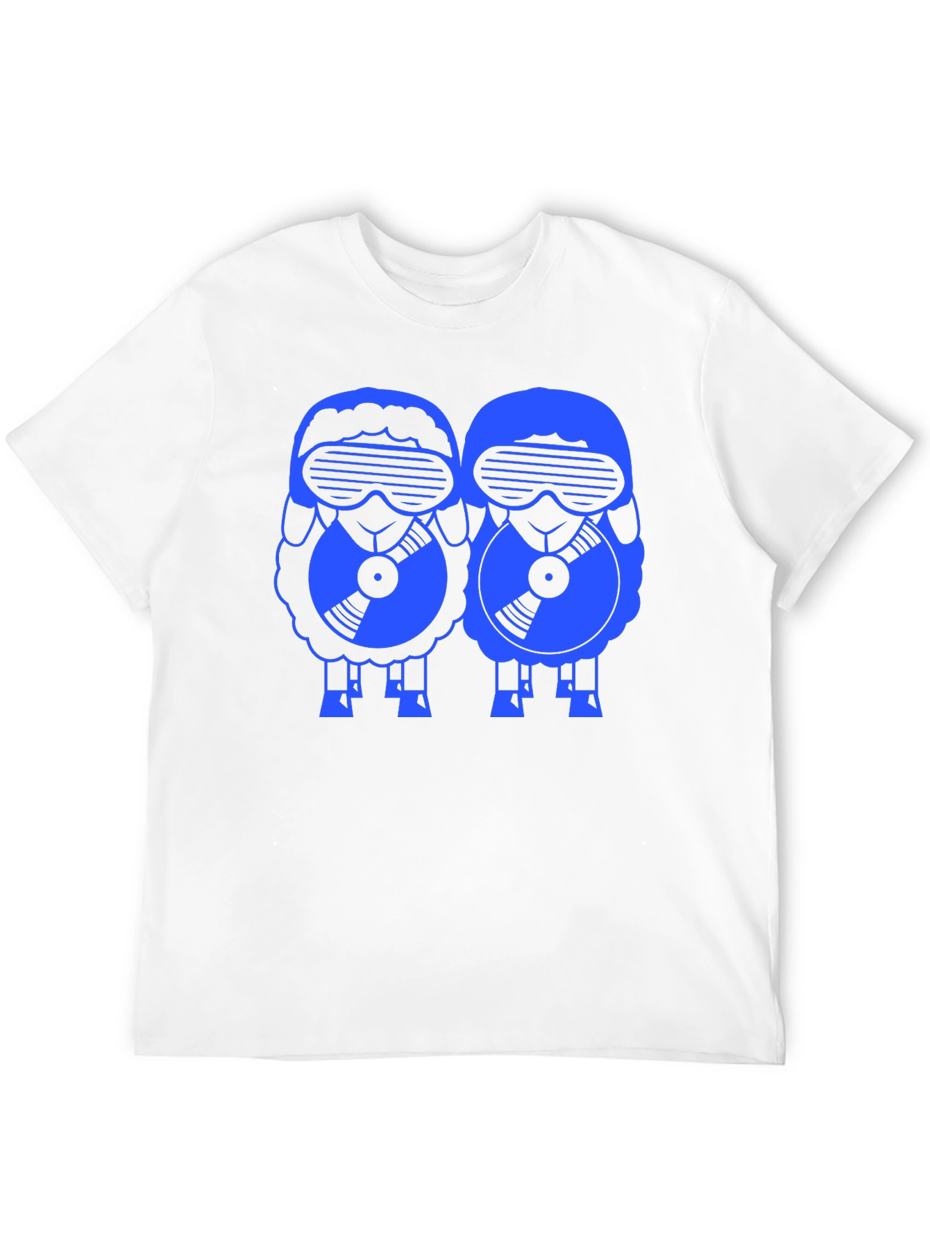Retro DJ Sheep T-Shirt - Black