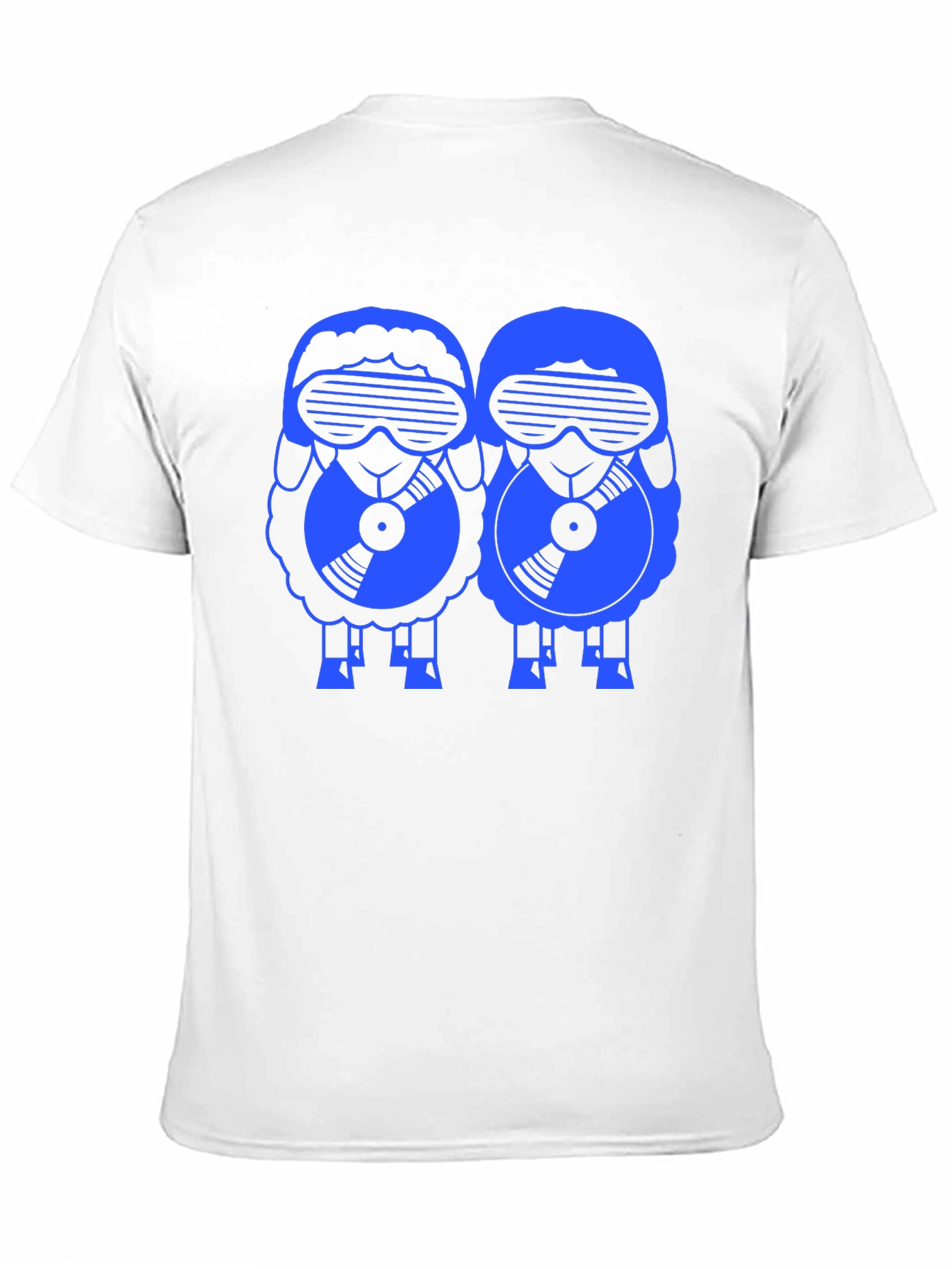 Retro DJ Sheep T-Shirt - Black
