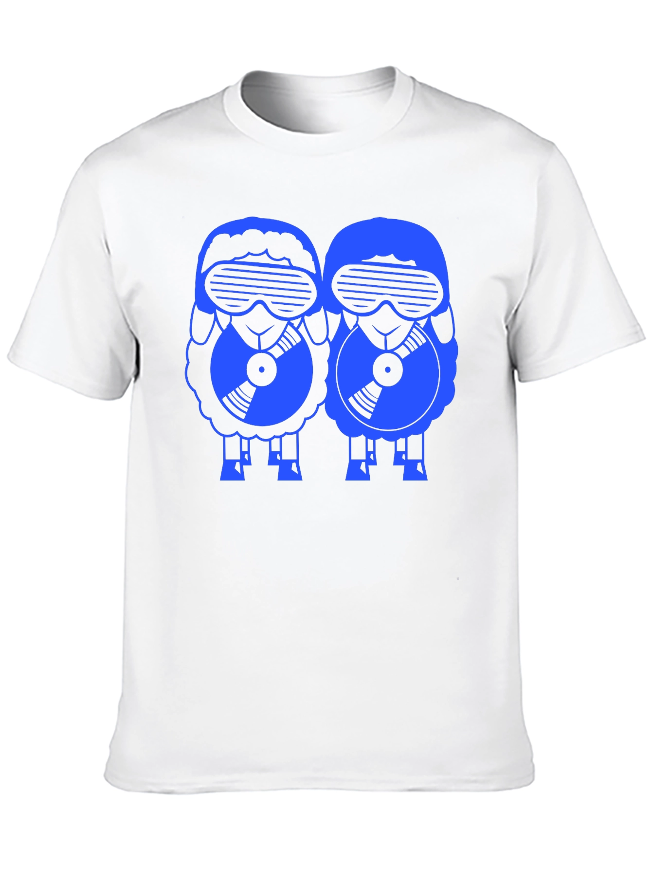 Retro DJ Sheep T-Shirt - Black