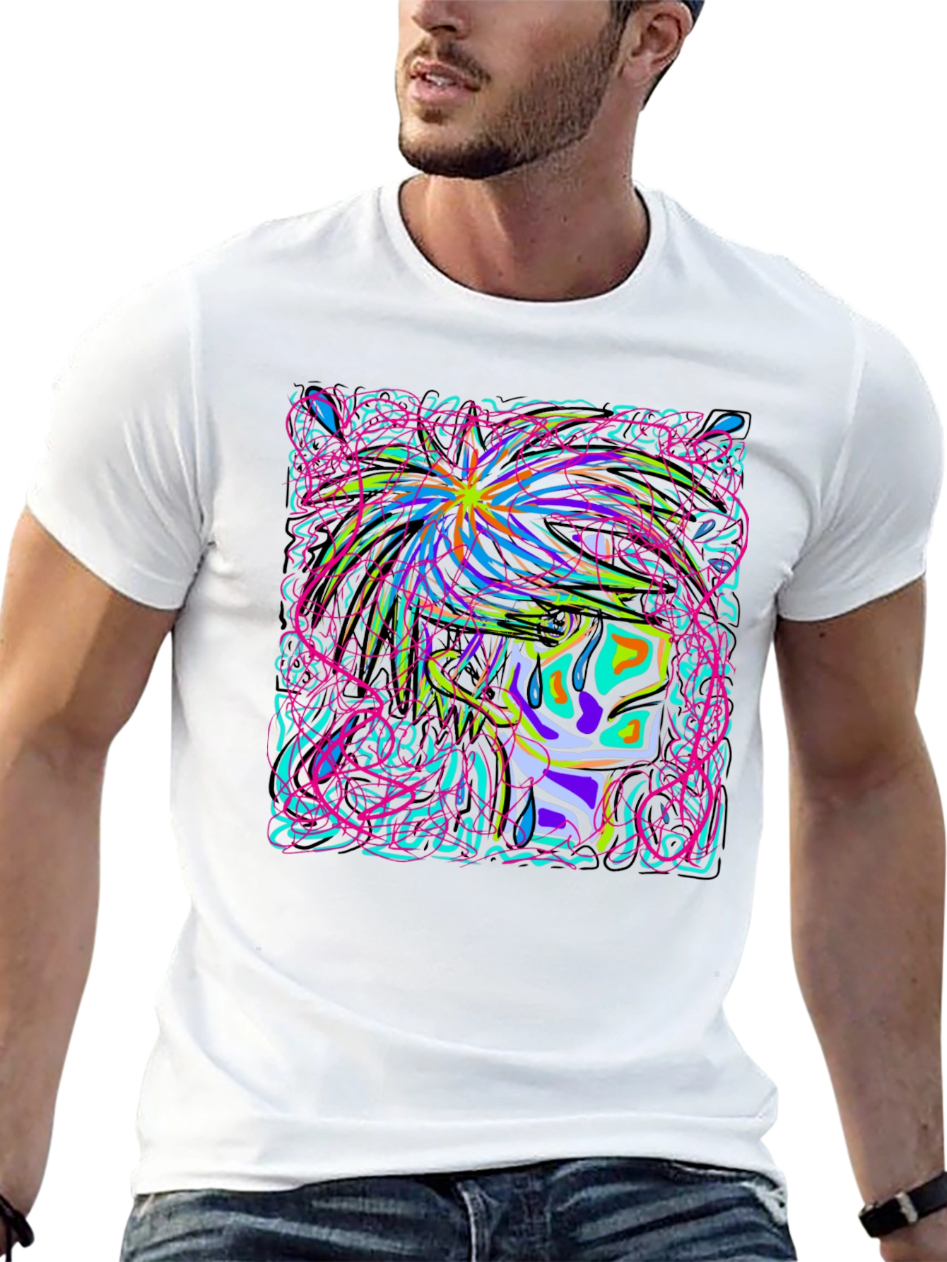 Neon Graphic Print T-Shirt