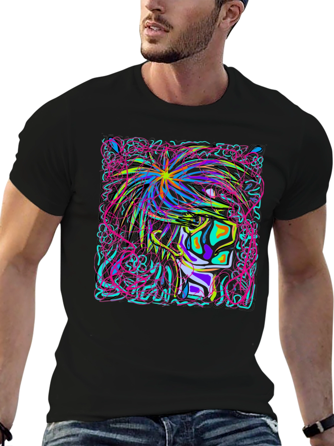 Neon Graphic Print T-Shirt