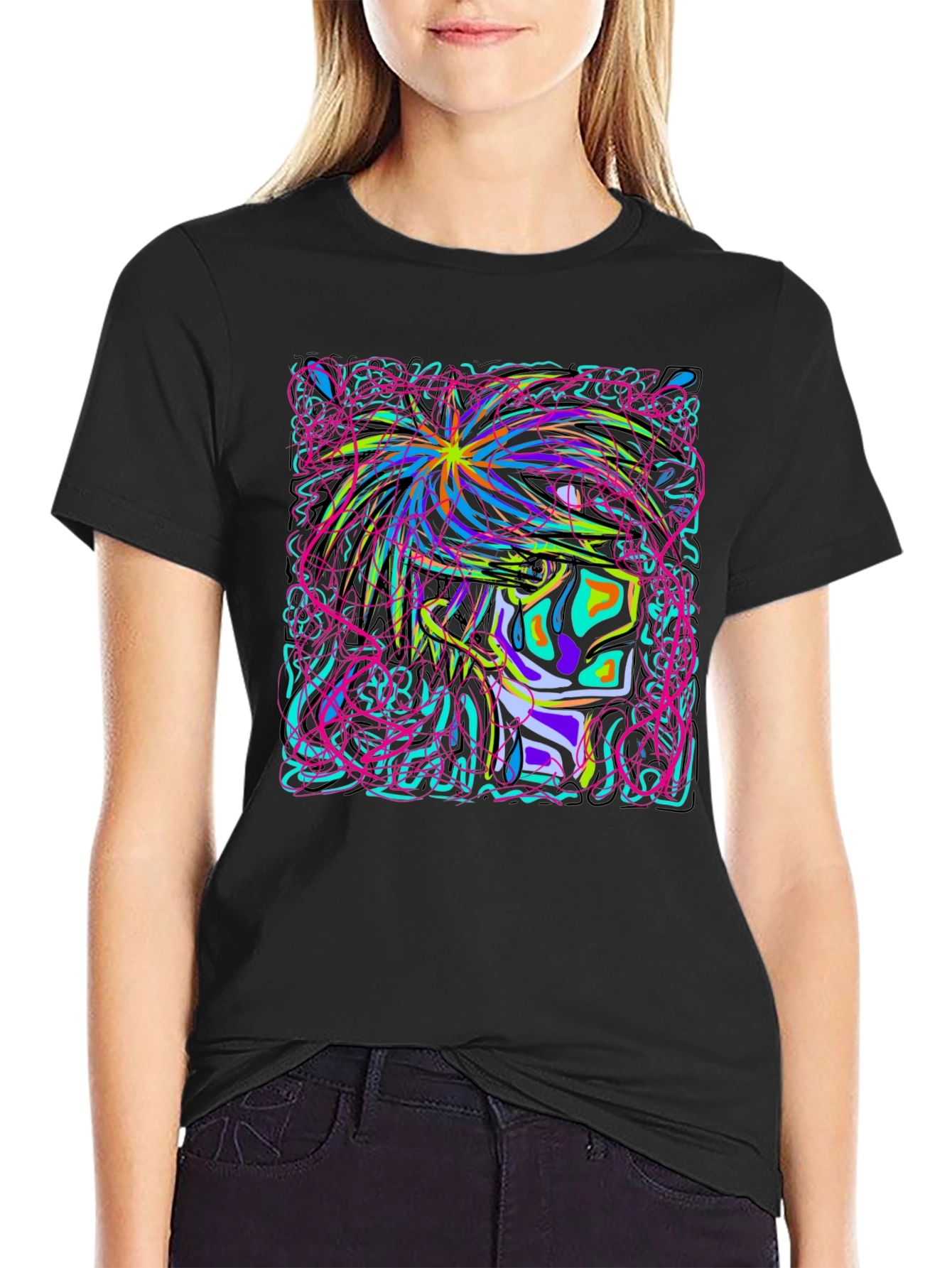 Neon Graphic Print T-Shirt