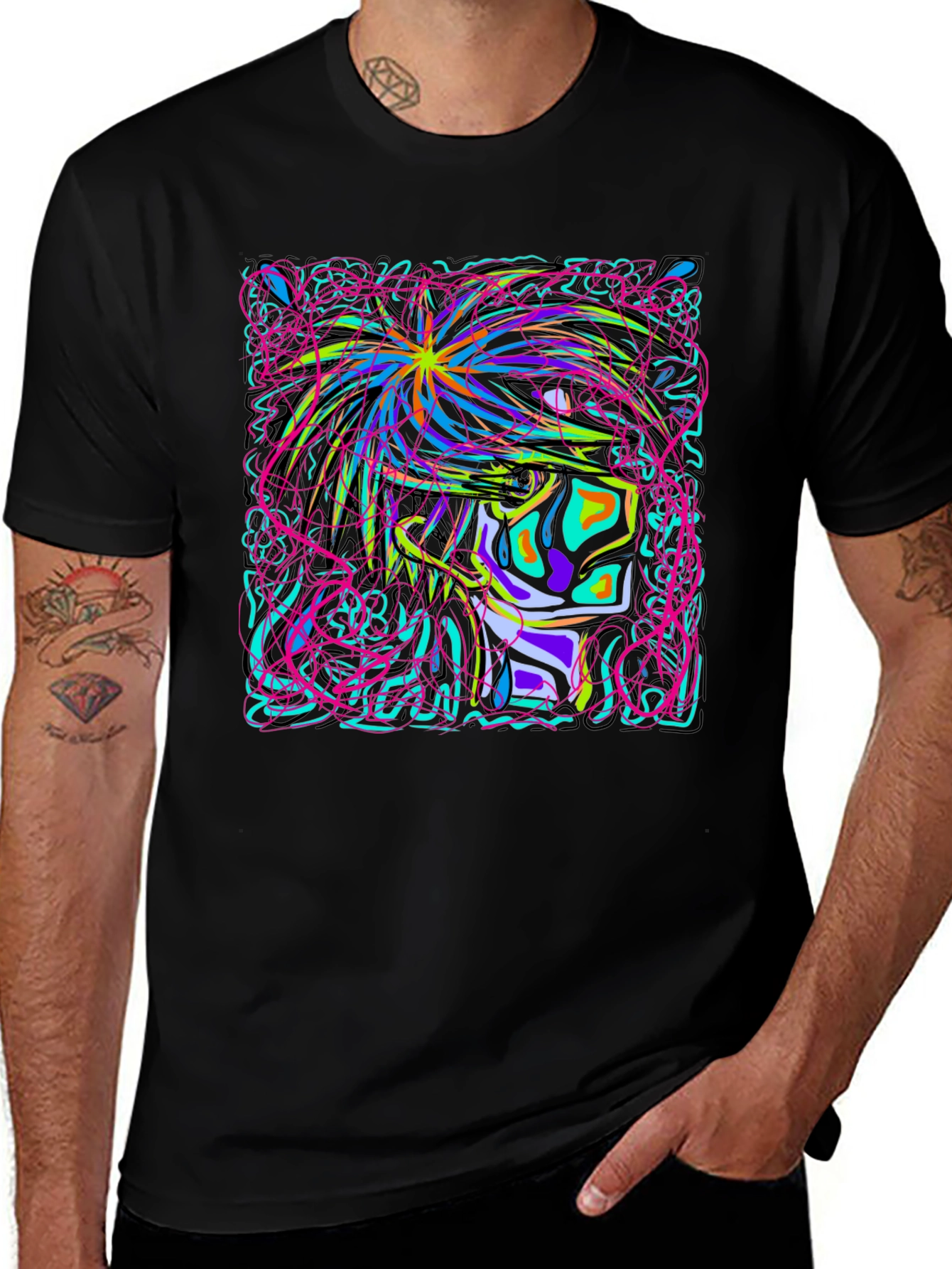Neon Graphic Print T-Shirt
