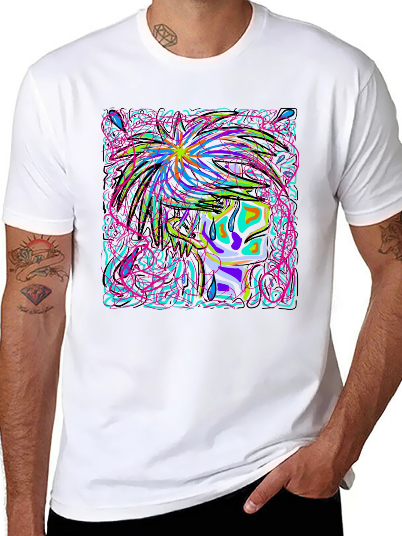 Neon Graphic Print T-Shirt