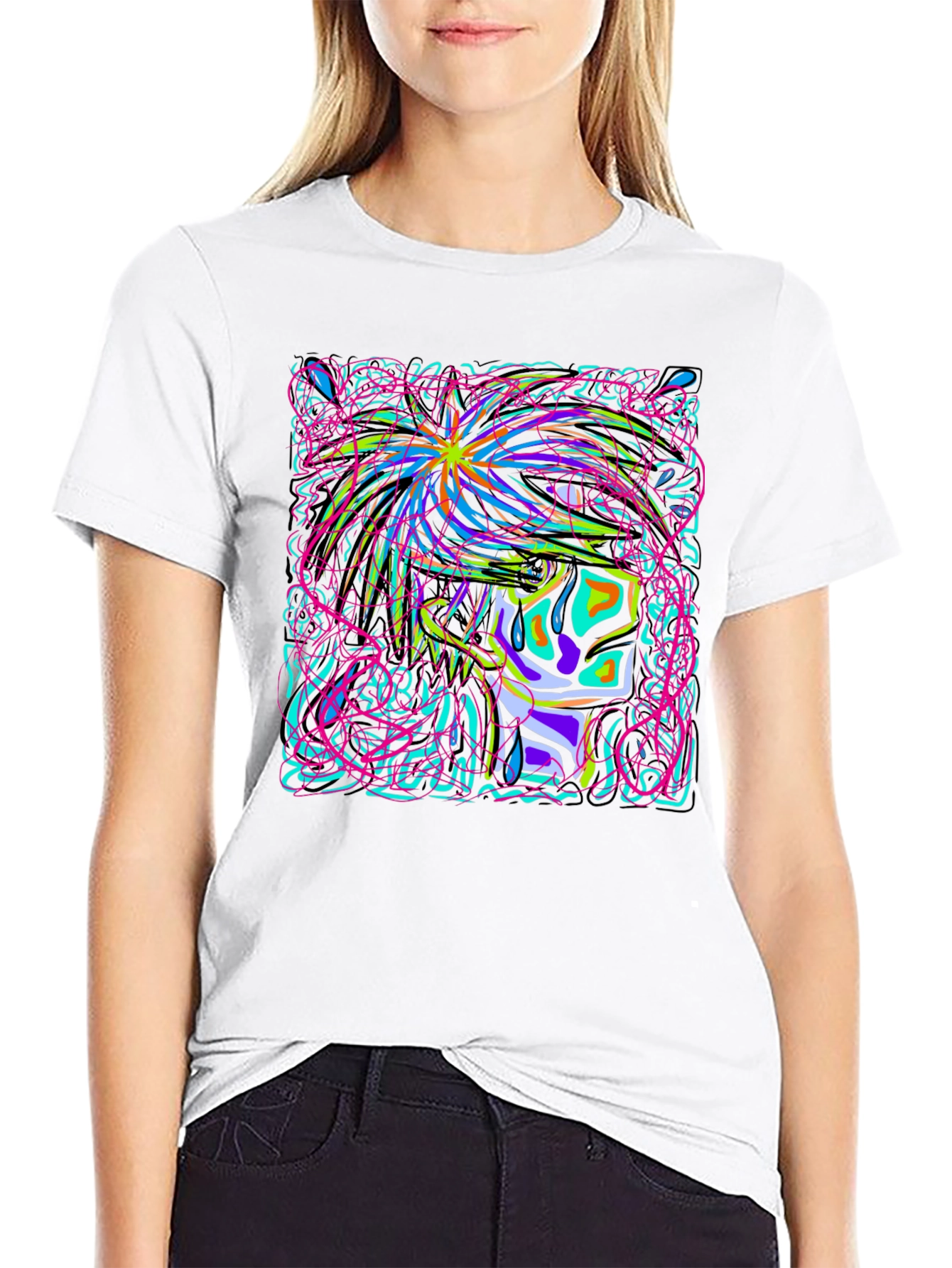 Neon Graphic Print T-Shirt