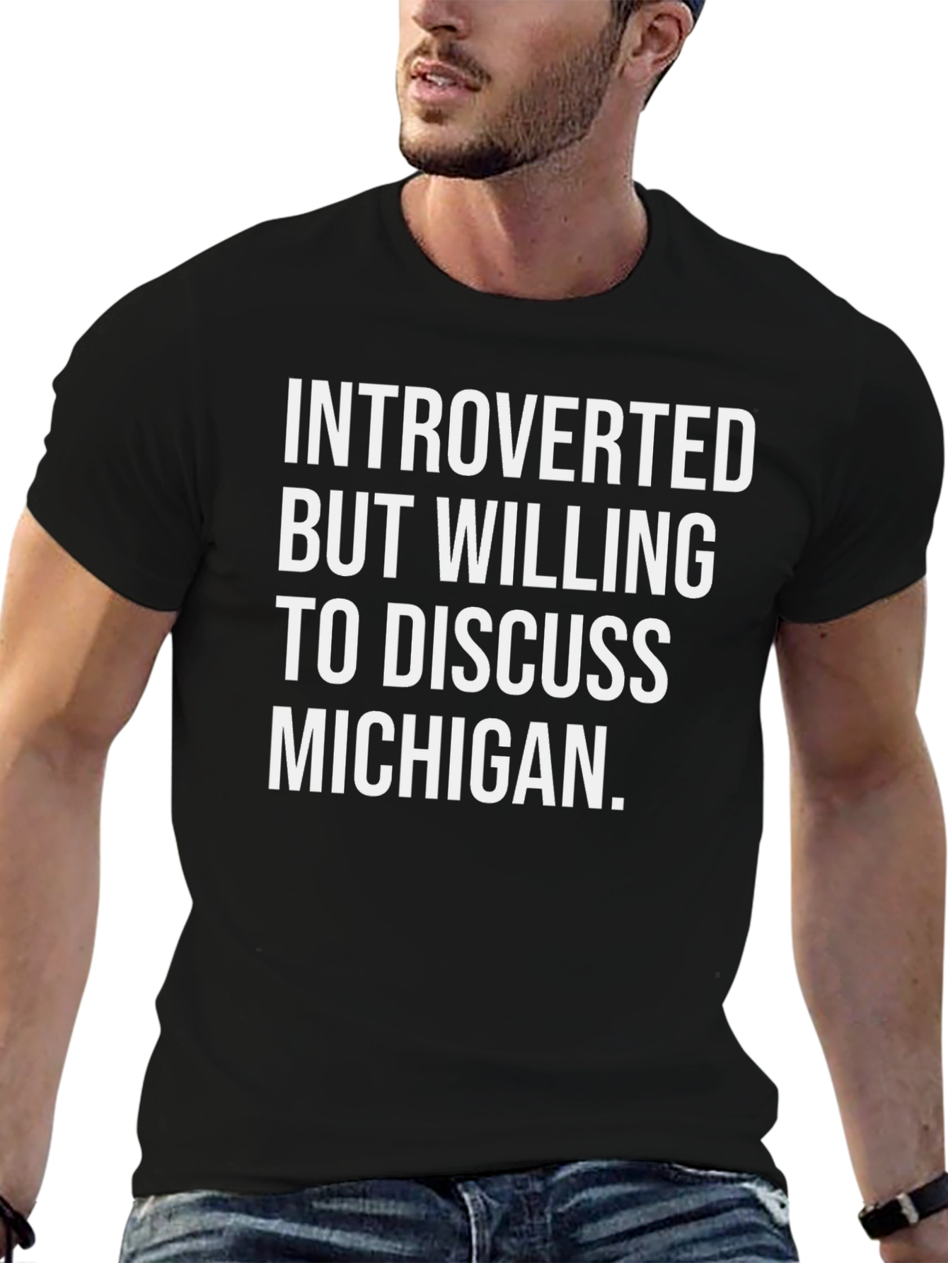 Introverted Michigan T-Shirt Funny State Pride Tee