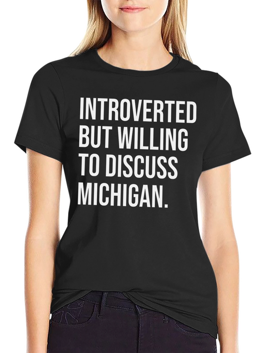 Introverted Michigan T-Shirt Funny State Pride Tee