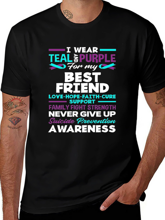 Teal & Purple Suicide Awareness Best Friend T-Shirt