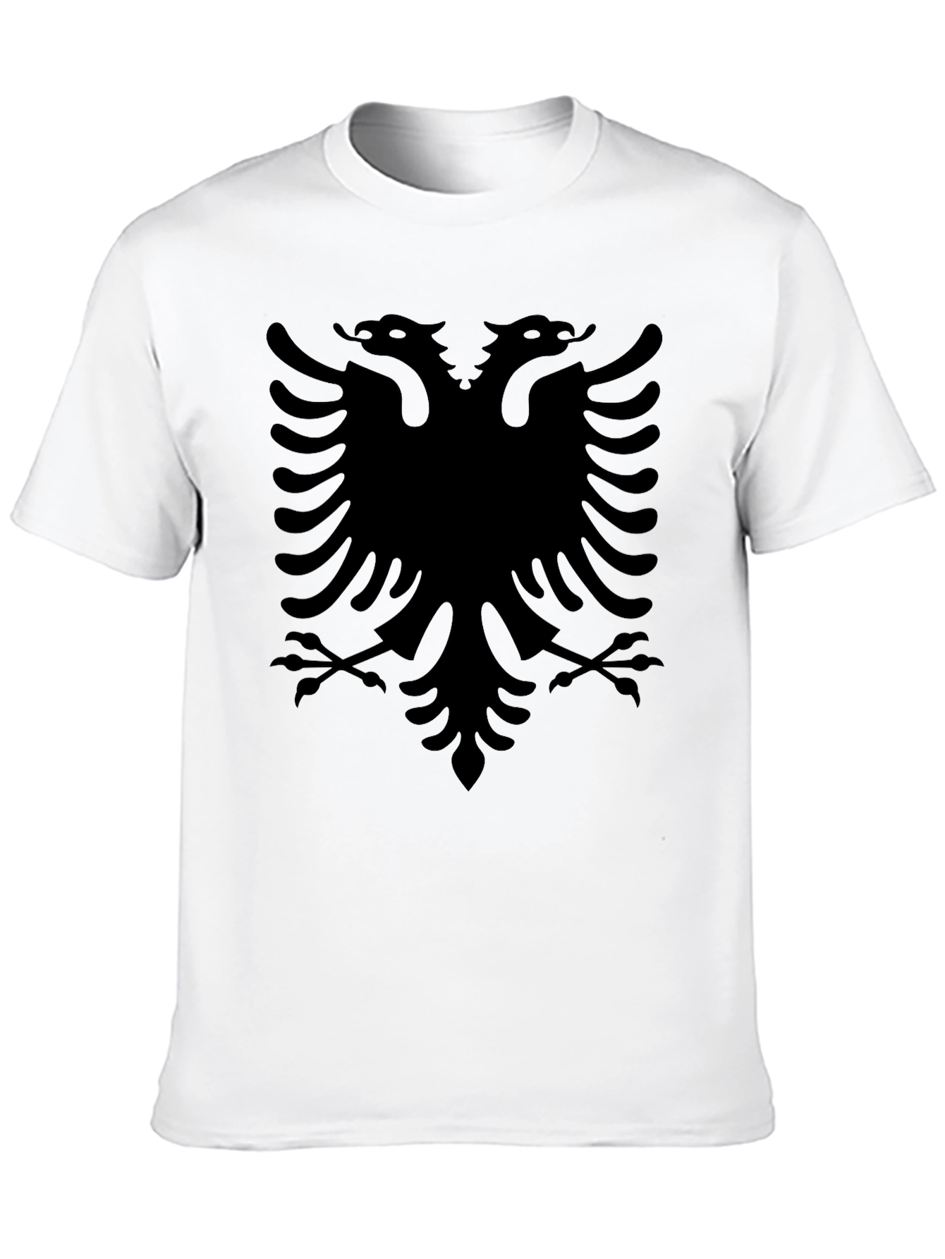 Albanian Eagle Graphic T-Shirt - Bold Black Design