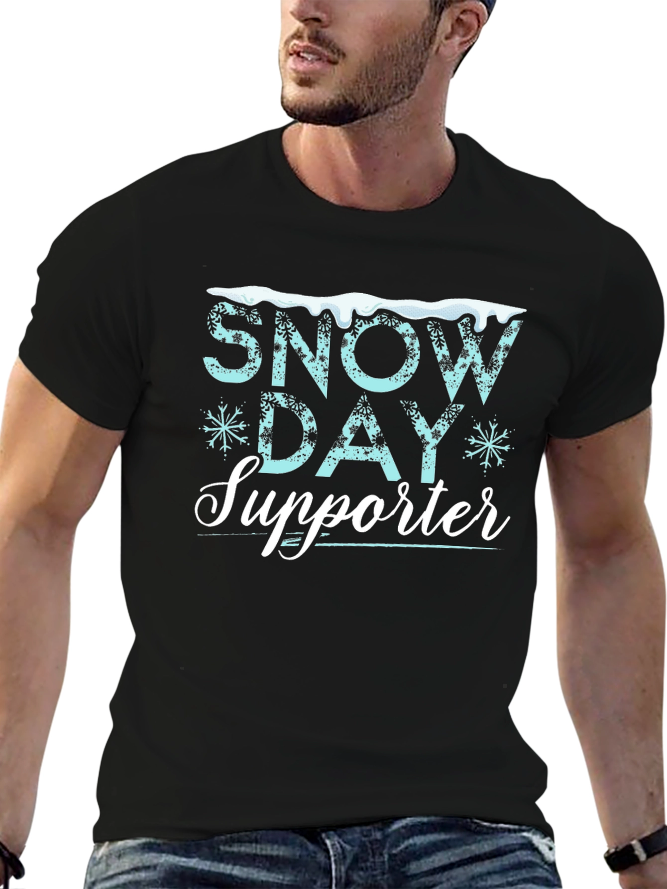 Snow Day Supporter T-Shirt - Black
