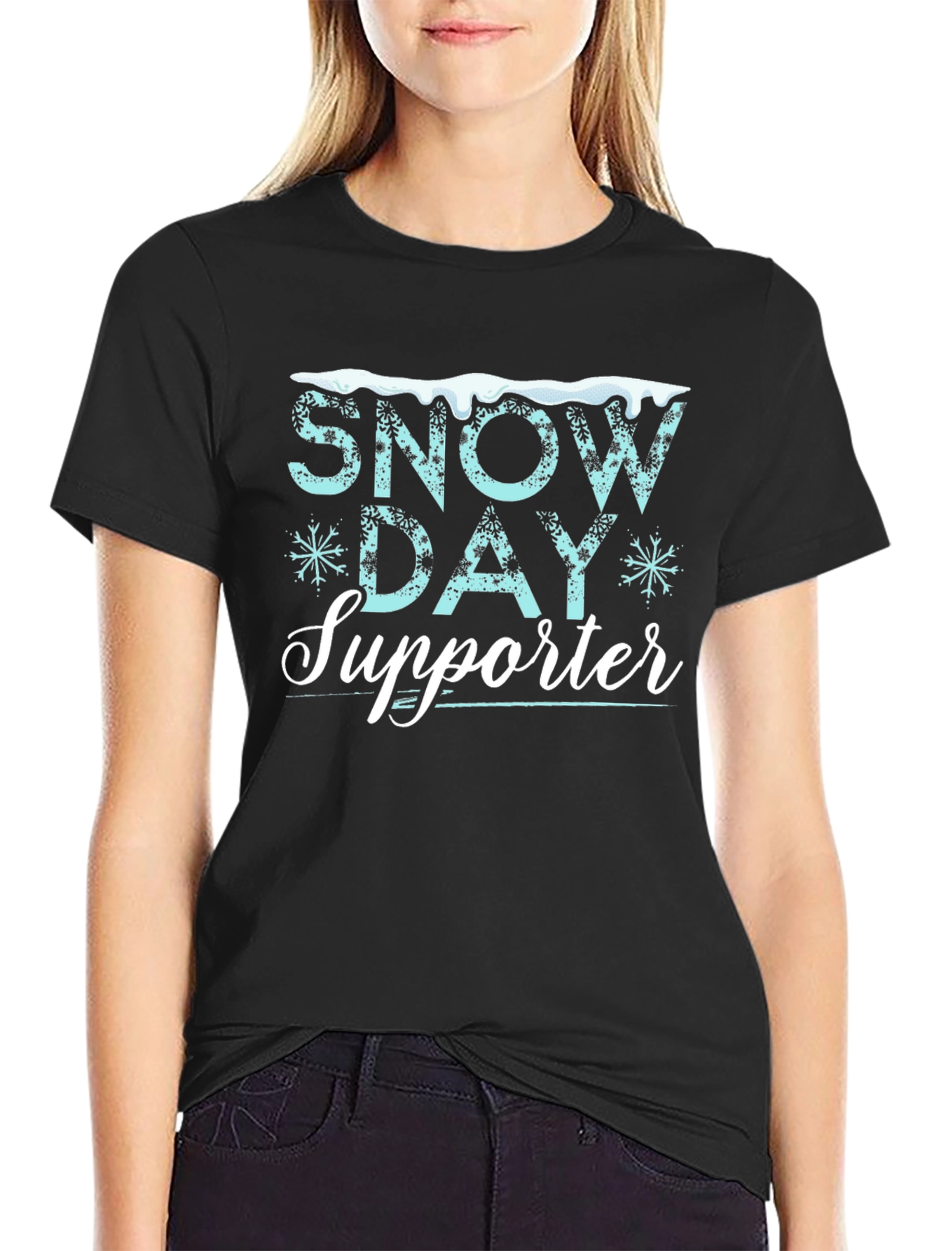 Snow Day Supporter T-Shirt - Black