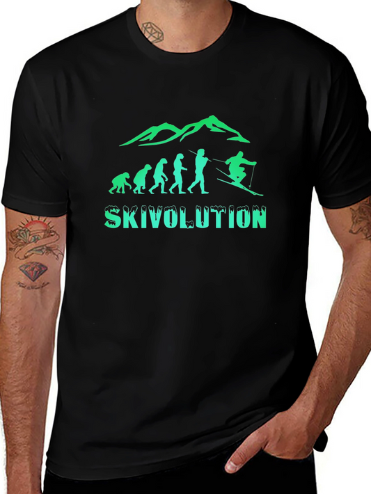 Ski Evolution Graphic Tee - Black