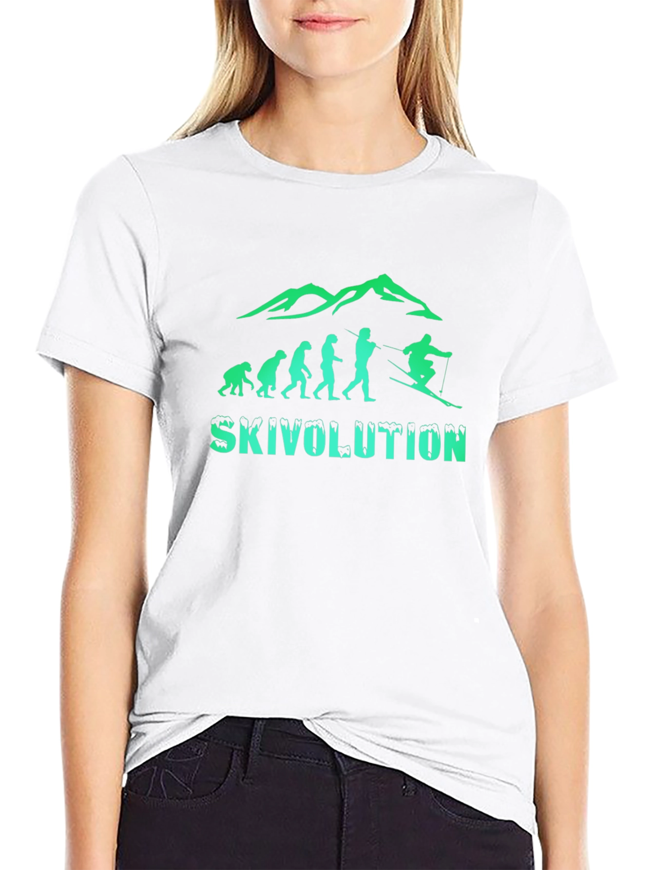 Ski Evolution Graphic Tee - Black