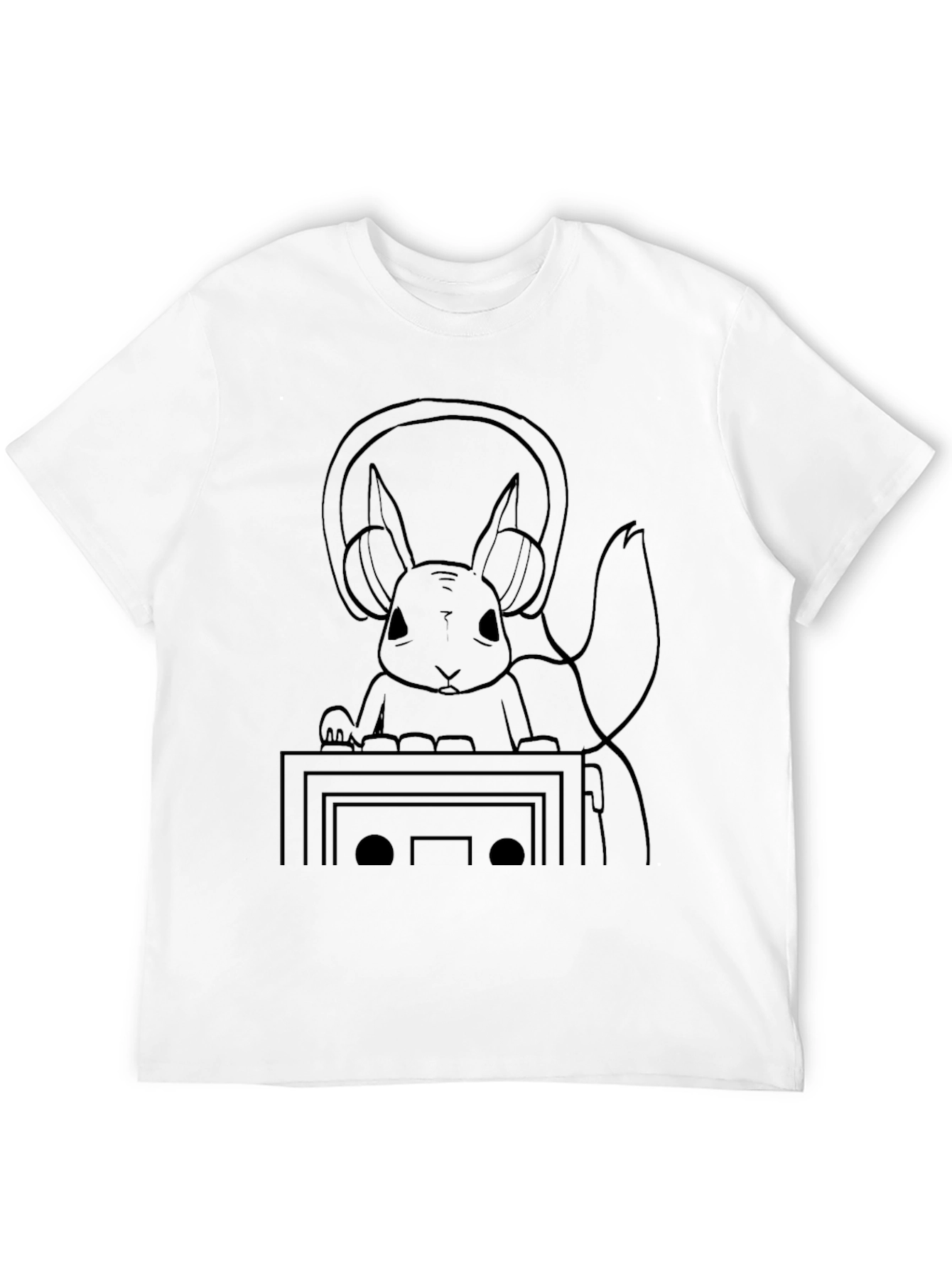 DJ Squirrel Black T-Shirt