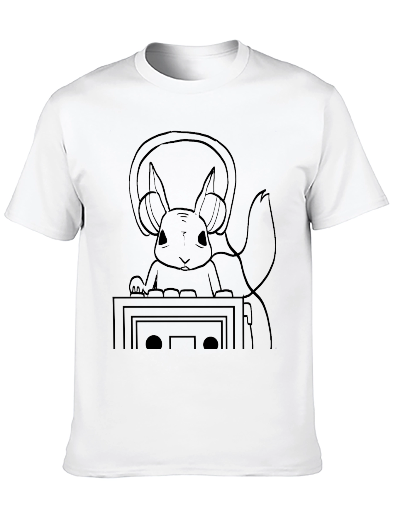 DJ Squirrel Black T-Shirt