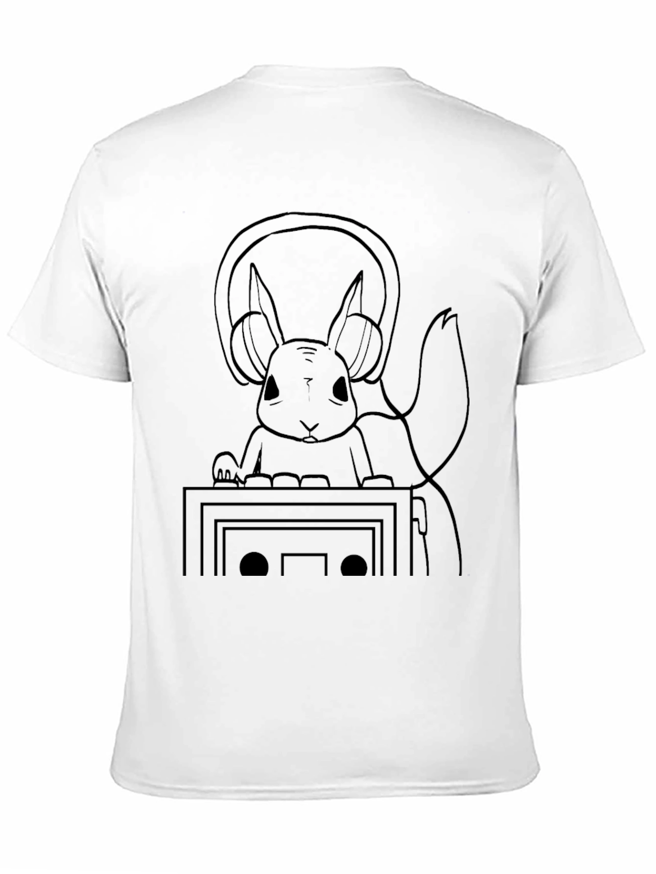 DJ Squirrel Black T-Shirt