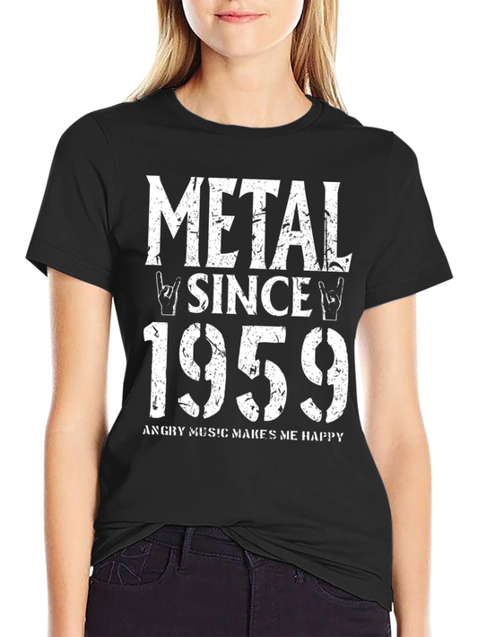 Metal Since 1959 Graphic Tee - Angry Music Lover T-Shirt