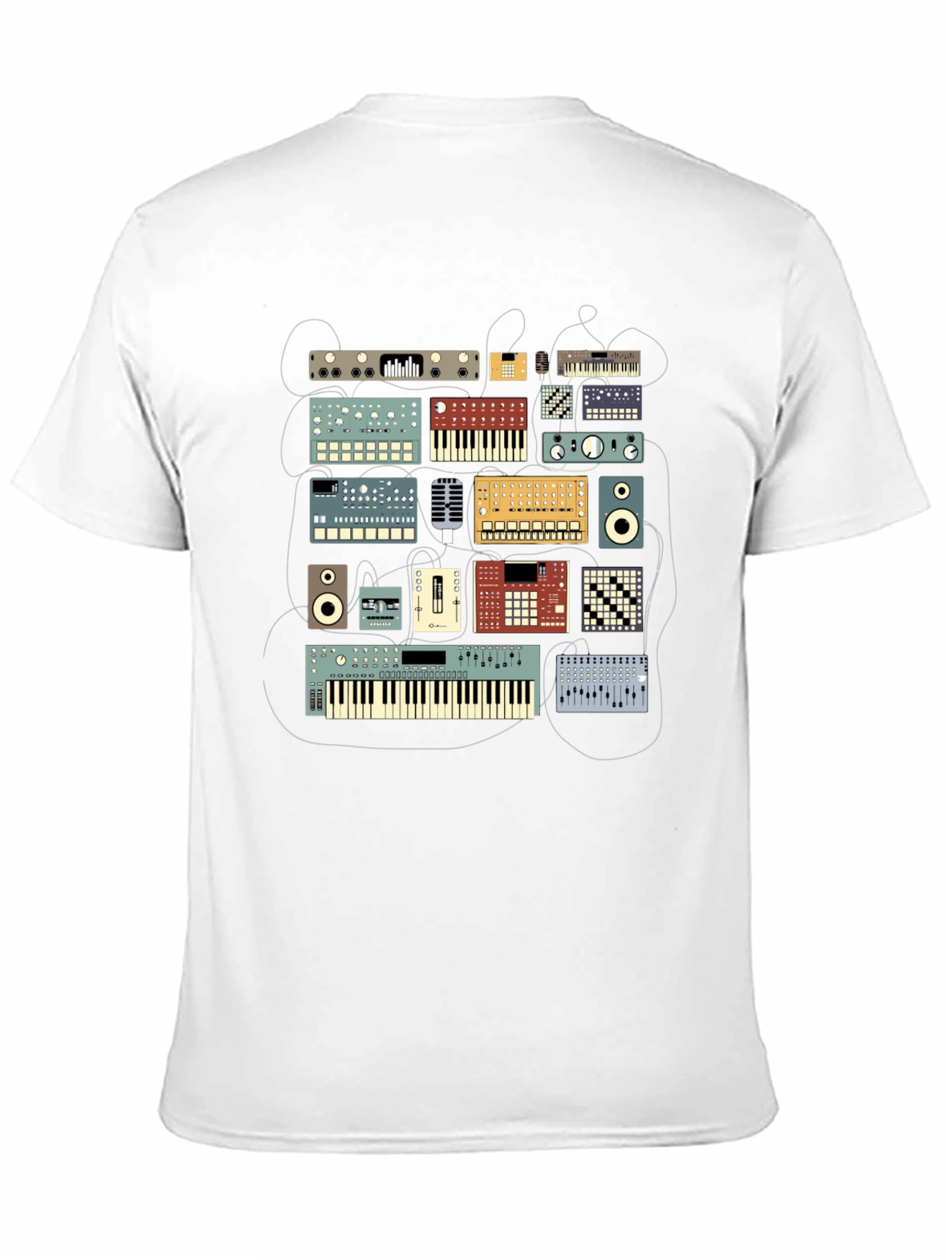 Synthesizer Graphic Black T-Shirt