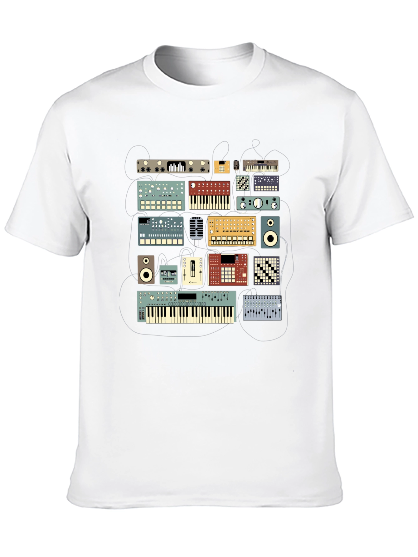 Synthesizer Graphic Black T-Shirt