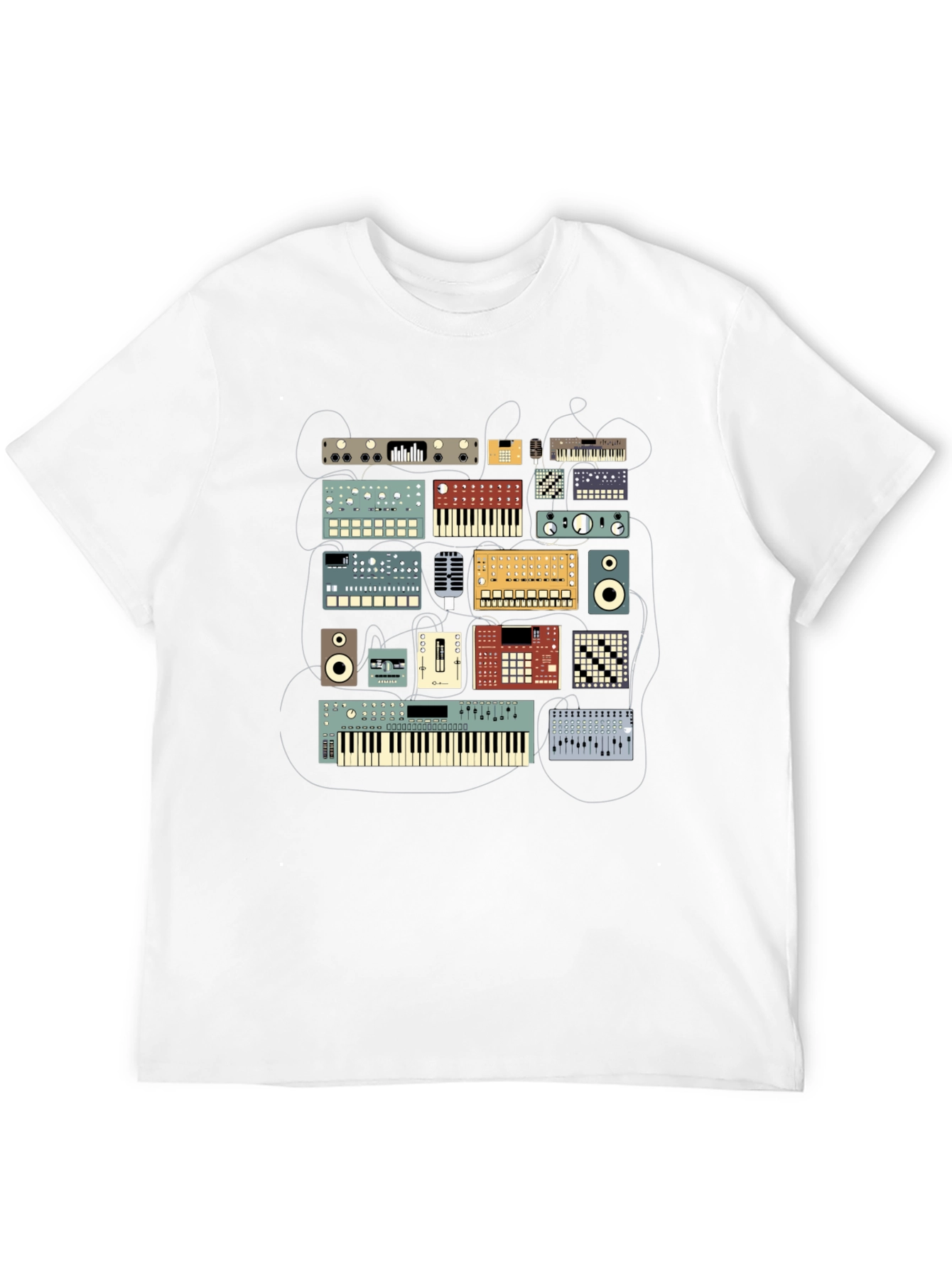 Synthesizer Graphic Black T-Shirt