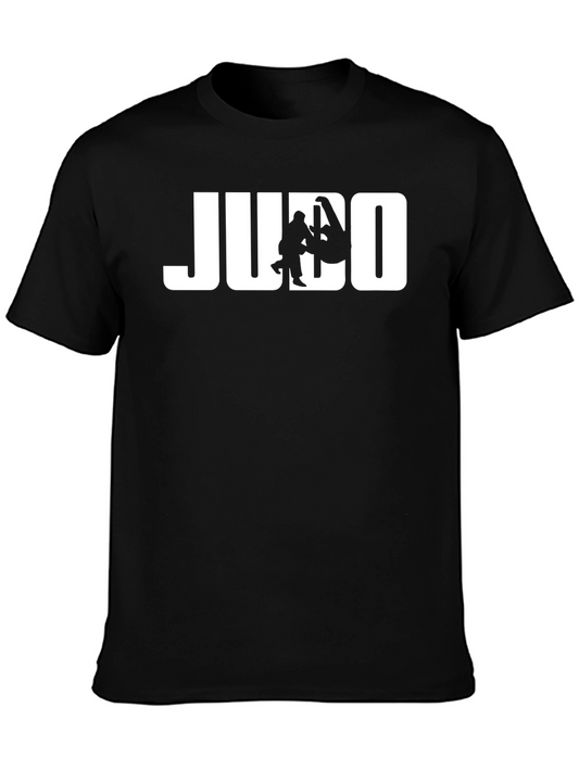 Judo Graphic Tee - Black Cotton T-Shirt