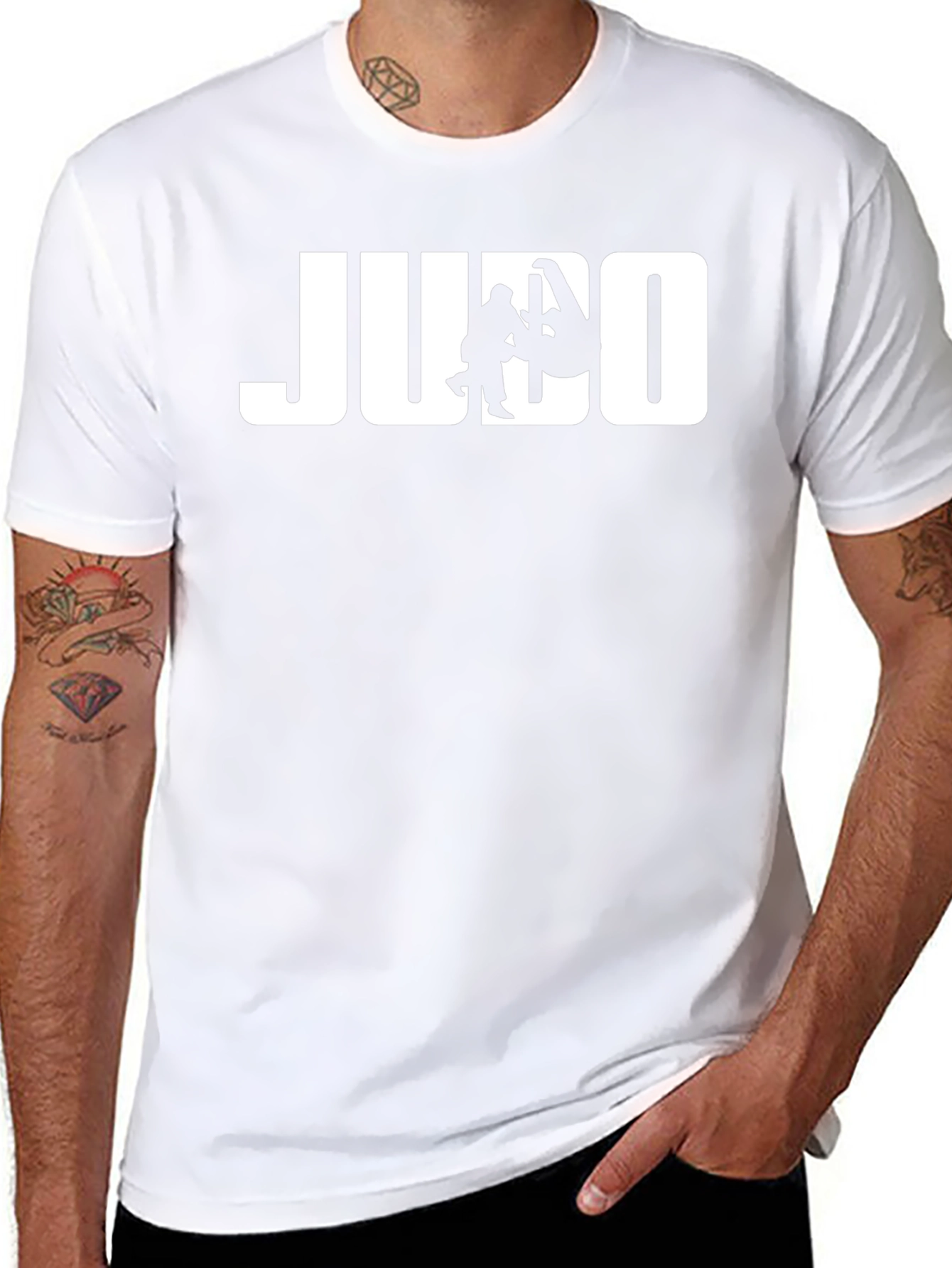 Judo Graphic Tee - Black Cotton T-Shirt