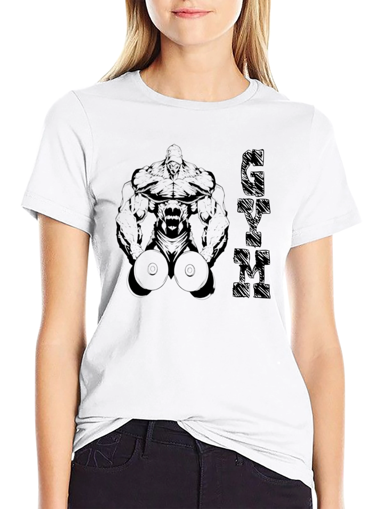 Gym Gorilla Graphic T-Shirt - Black