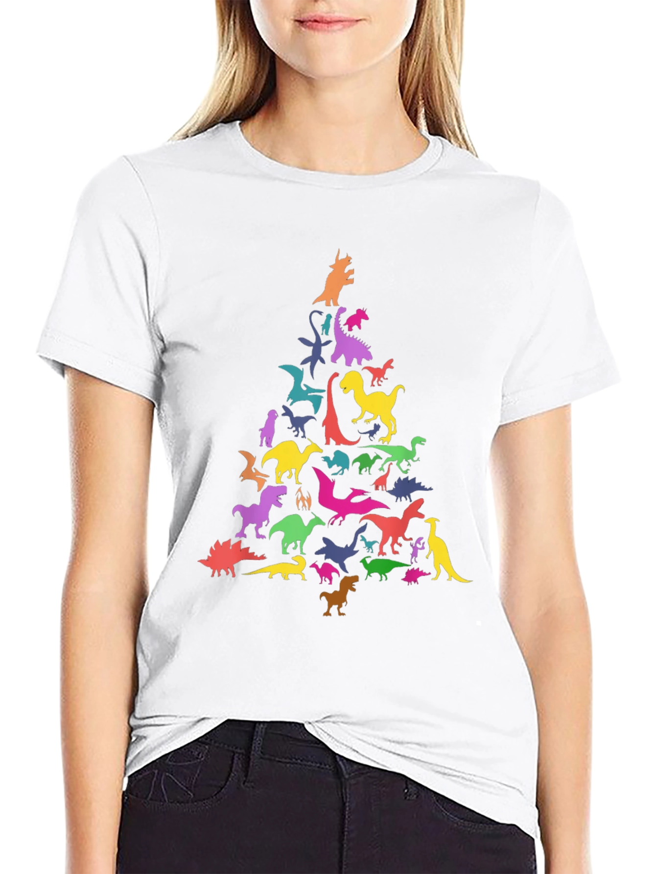 Dinosaur Tree Graphic T-Shirt