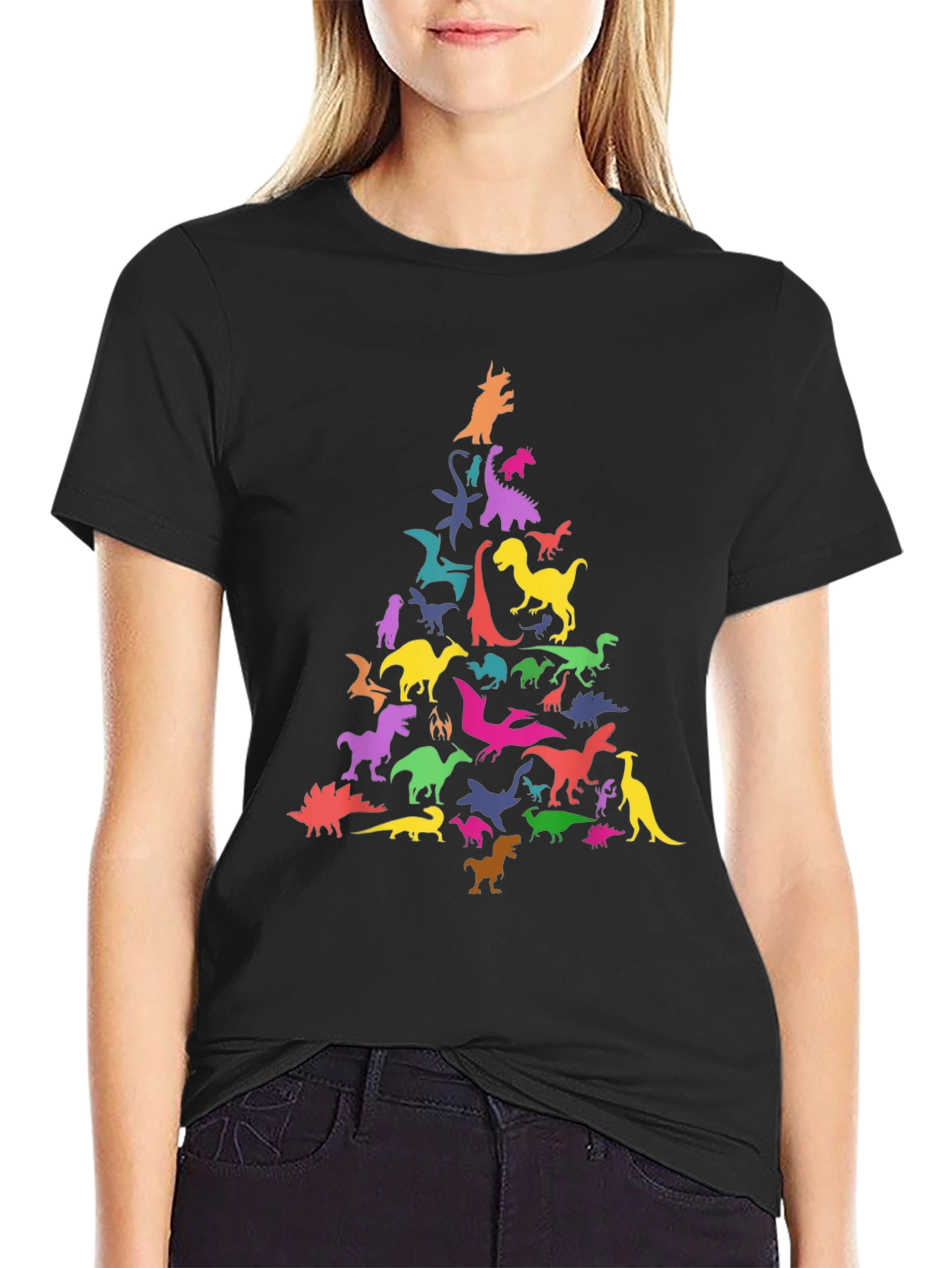 Dinosaur Tree Graphic T-Shirt