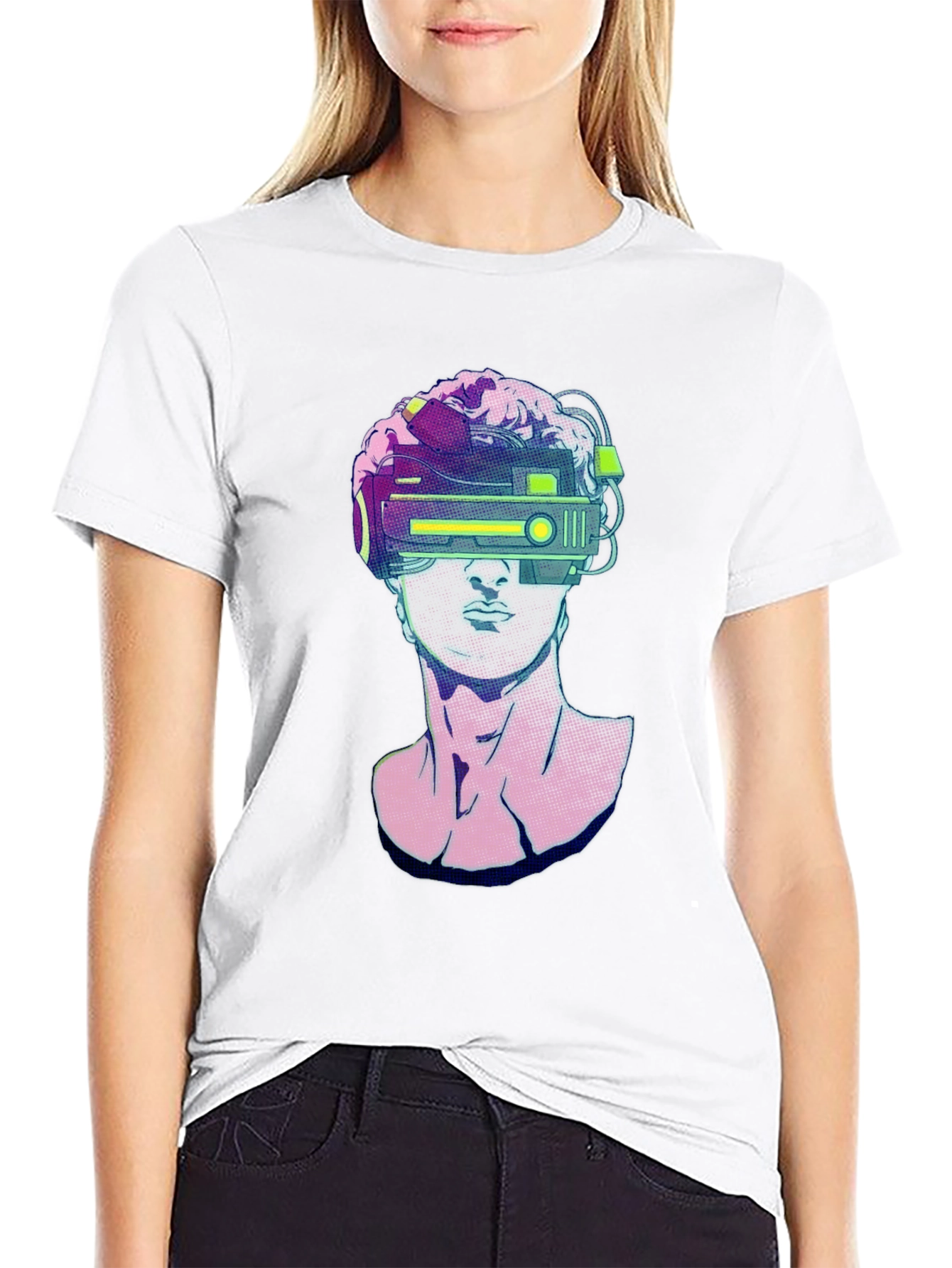 Modern David T-Shirt: Statue with VR Headset