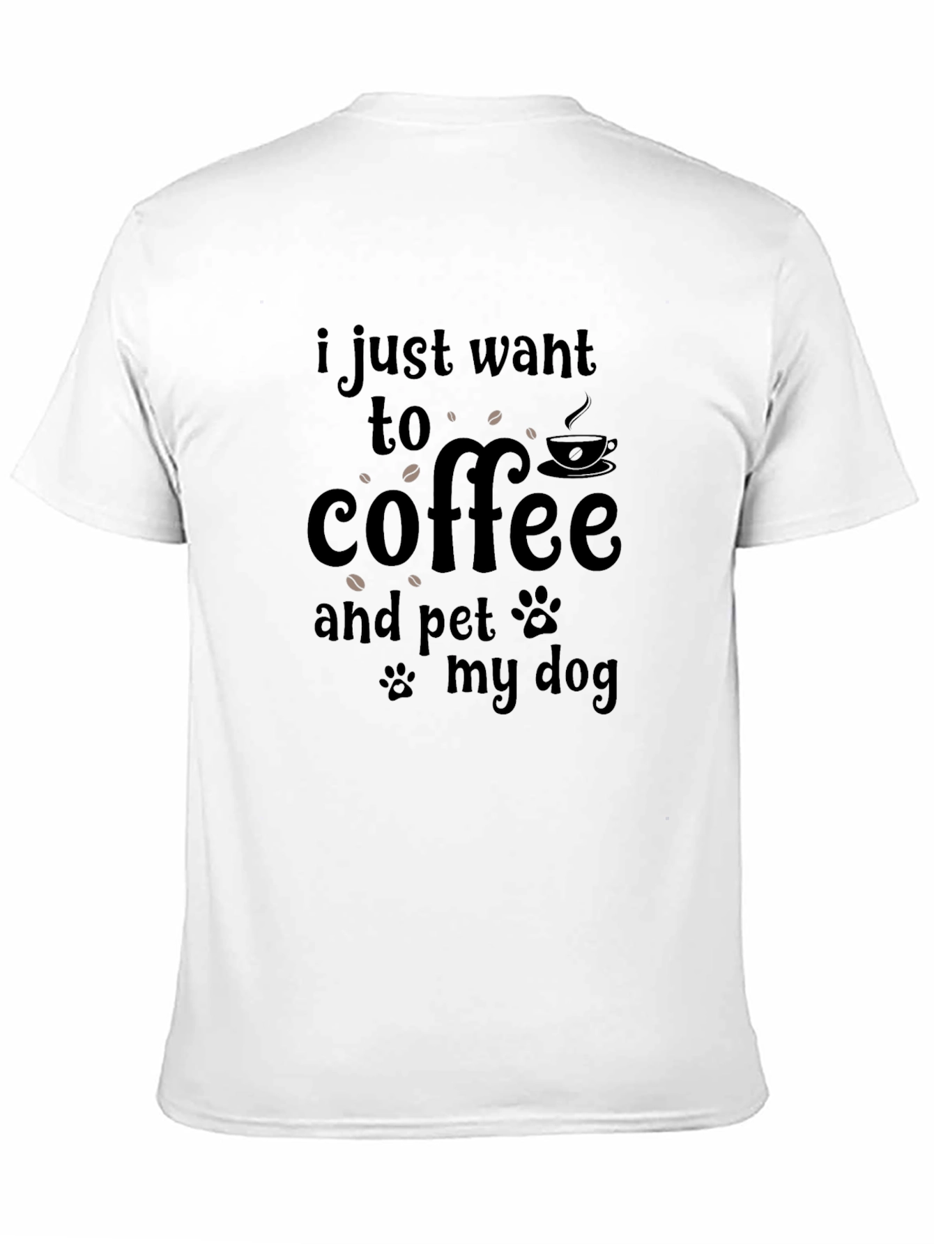 Coffee & Dog Lovers T-Shirt - Casual Black Tee
