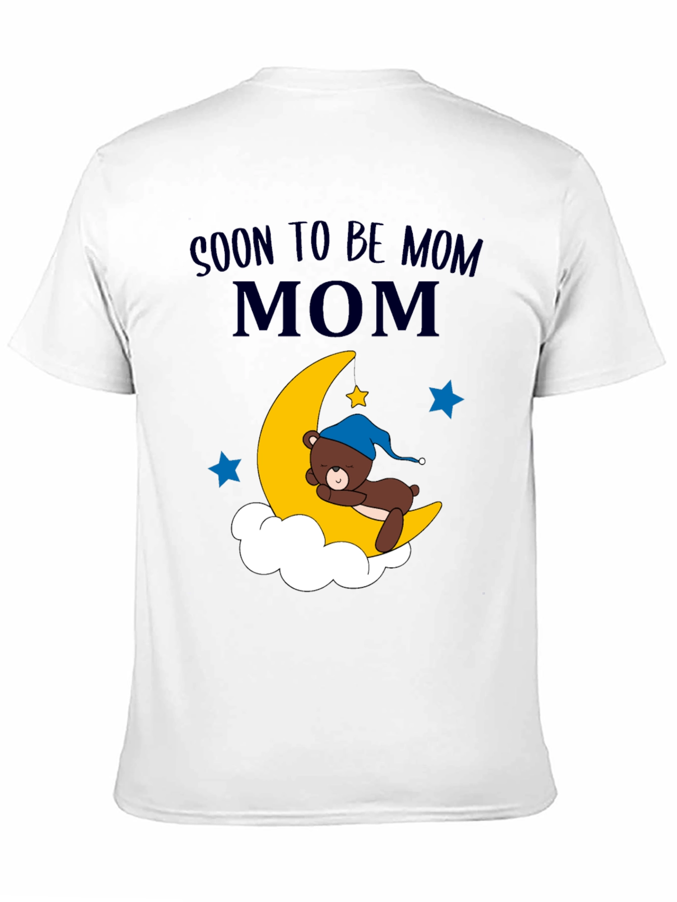 Soon to be Mom Bear on Moon Graphic T-Shirt