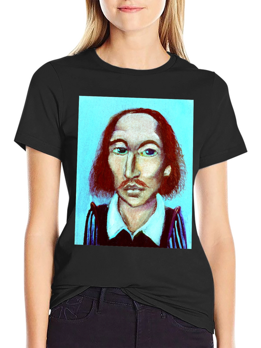 Shakespeare Portrait Graphic Tee - Black