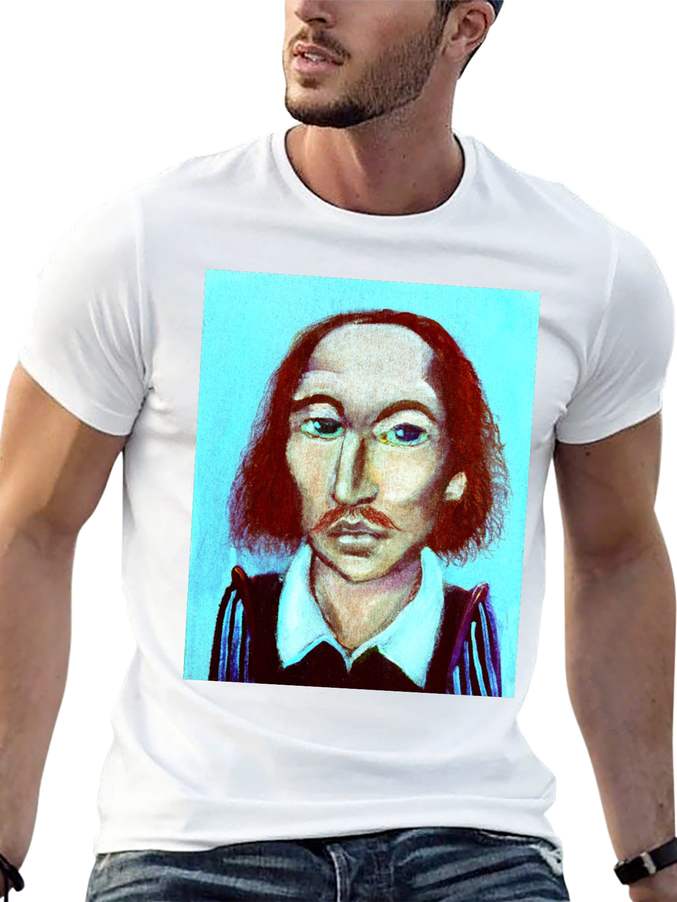 Shakespeare Portrait Graphic Tee - Black