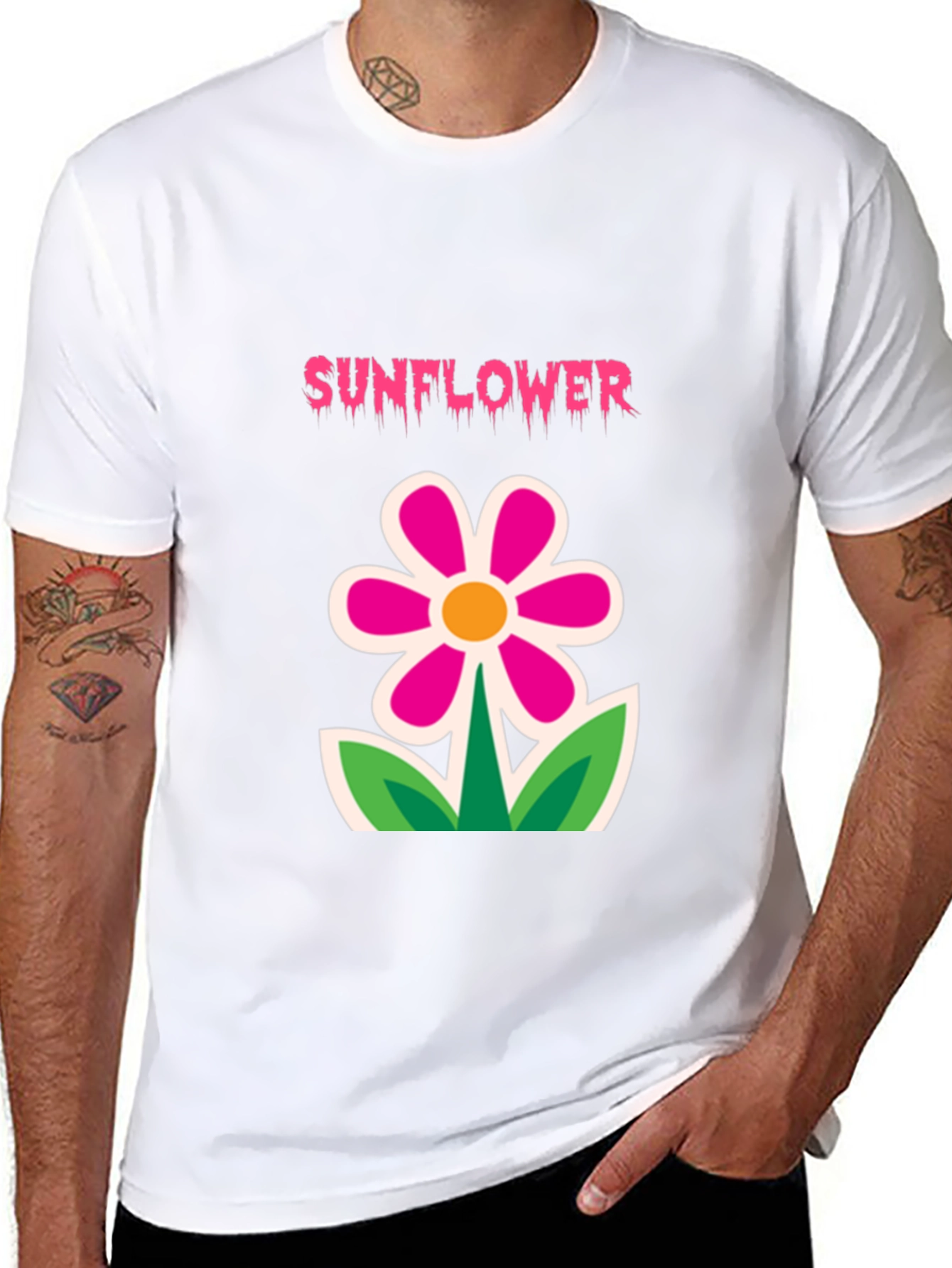 Sunflower Graphic Tee - Fun Floral Design