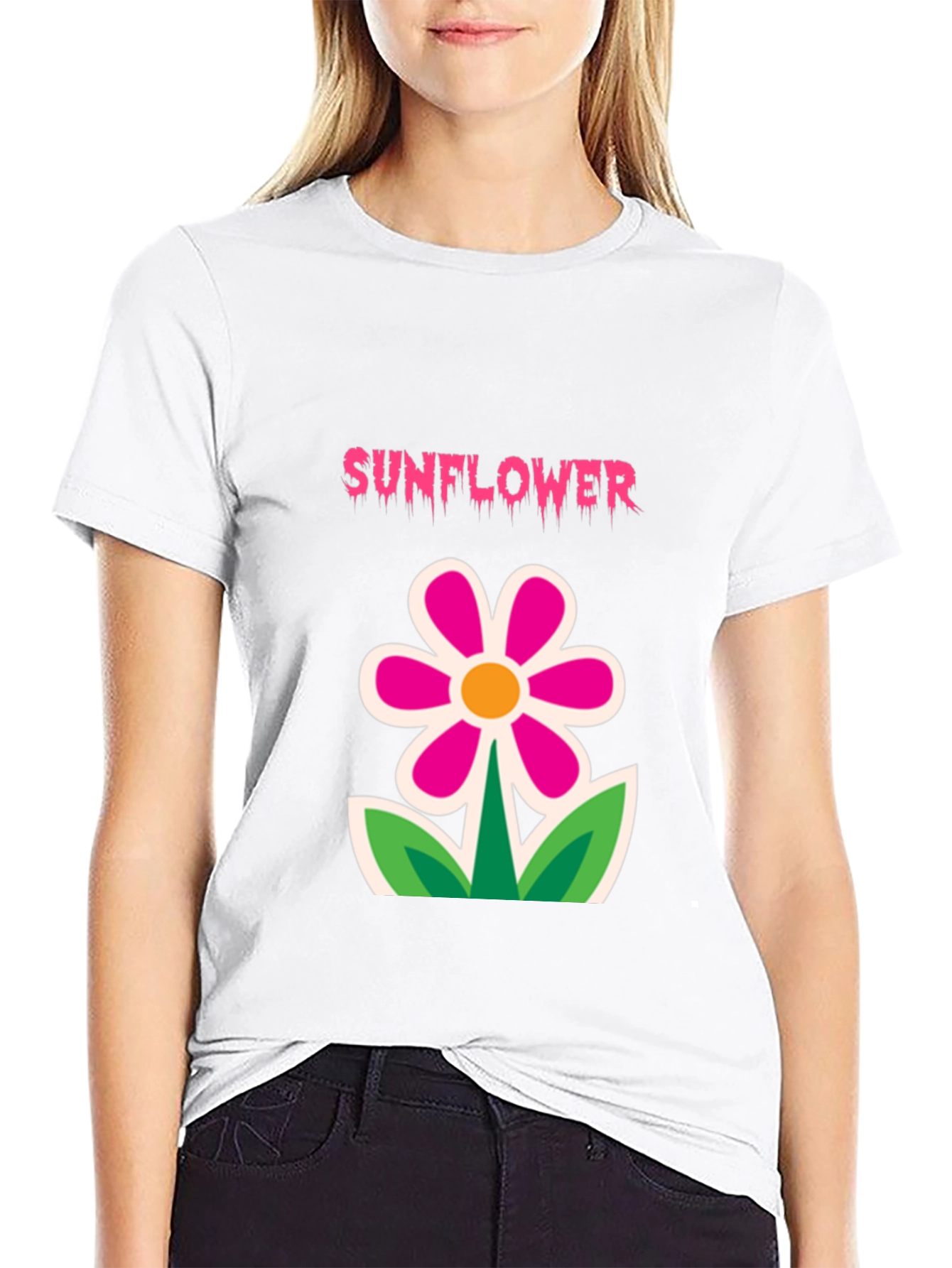 Sunflower Graphic Tee - Fun Floral Design