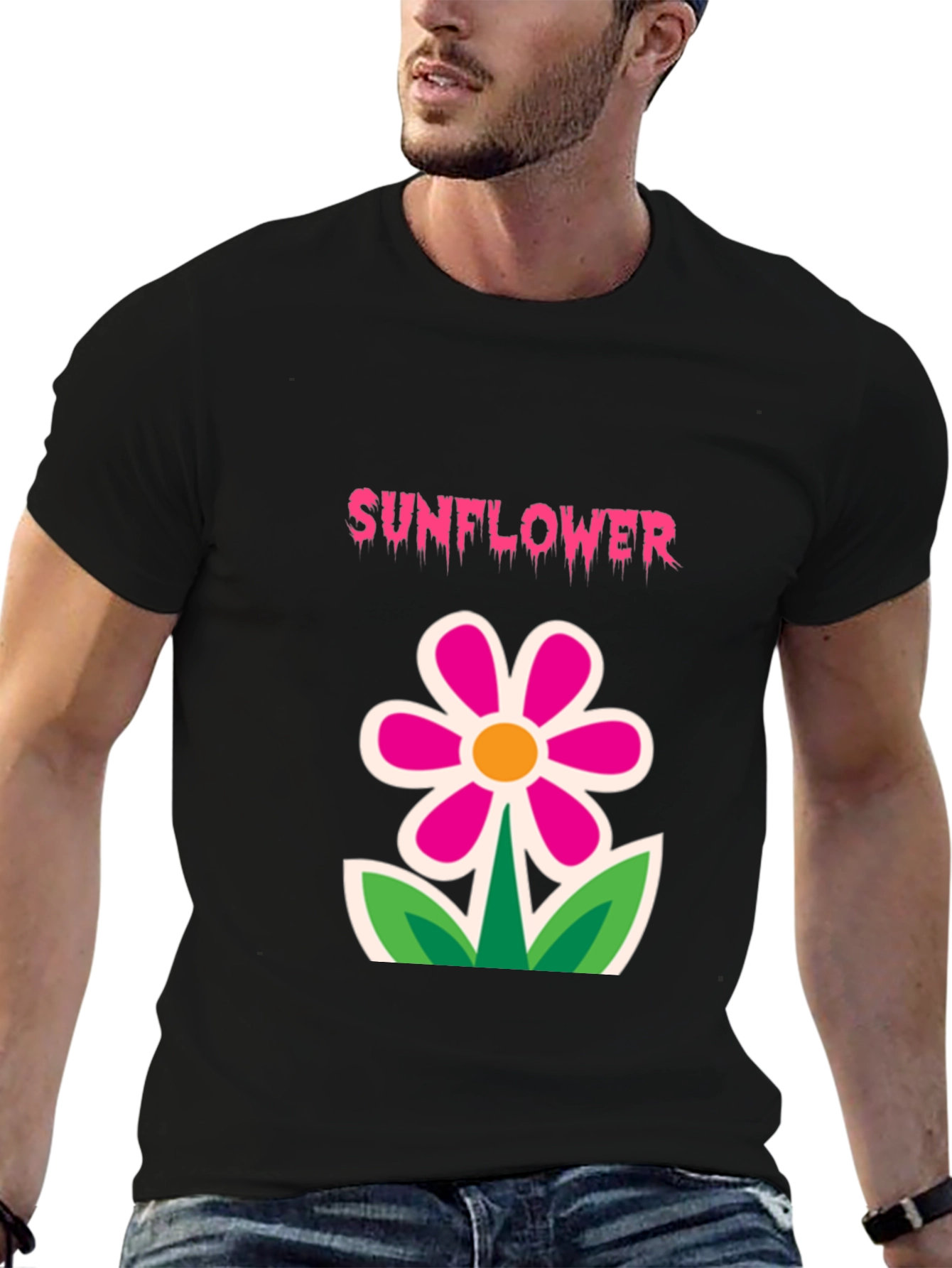 Sunflower Graphic Tee - Fun Floral Design