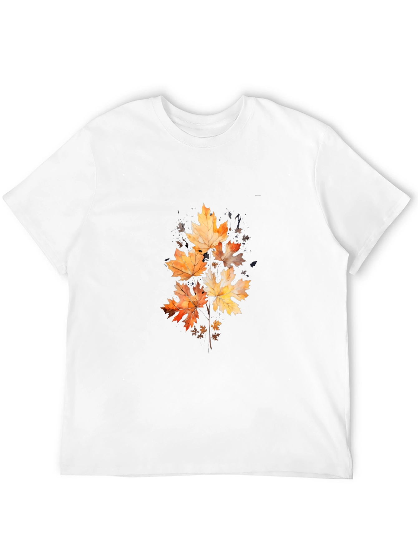 Autumn Leaves Graphic Black T-Shirt