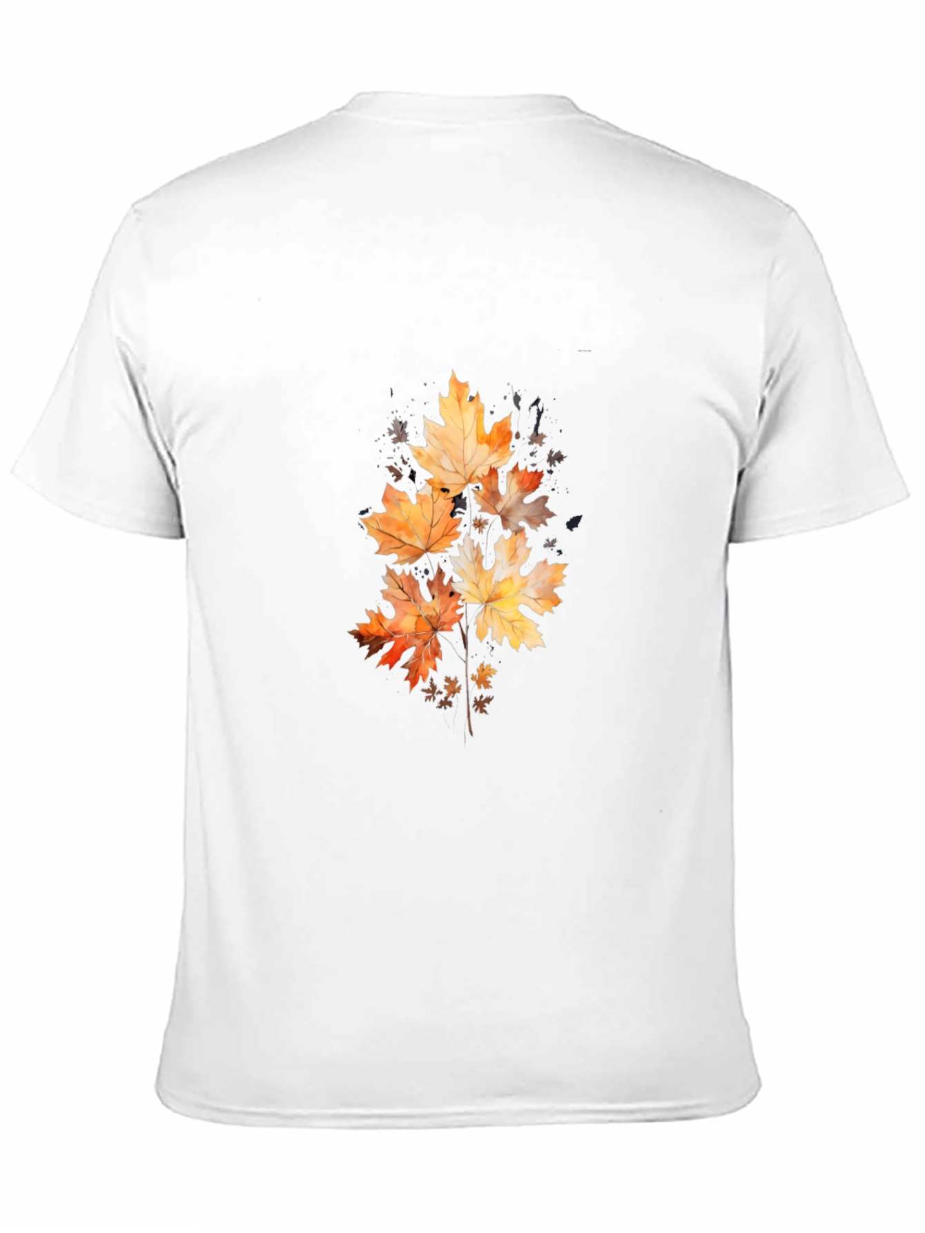 Autumn Leaves Graphic Black T-Shirt