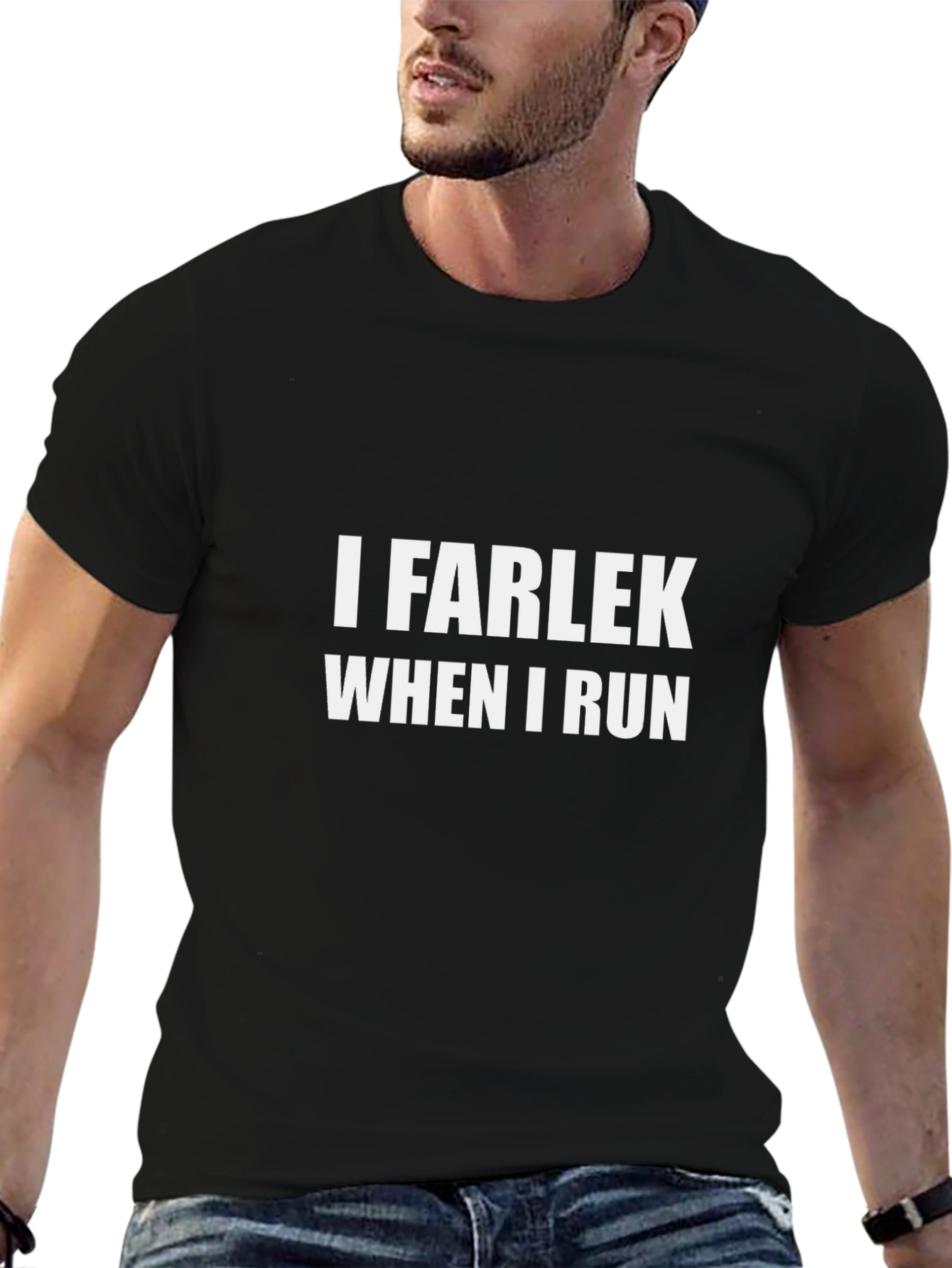 I Farlek When I Run Black T-Shirt